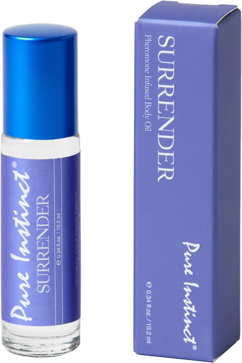 Pure Instinct SURRENDER Roll-On the Original Pheromone Infused Body Oil Perfume Fragrance Edp Parfum - for Her Women - TSA Ready 10.2Ml / 0.34 Fl Oz image number 1