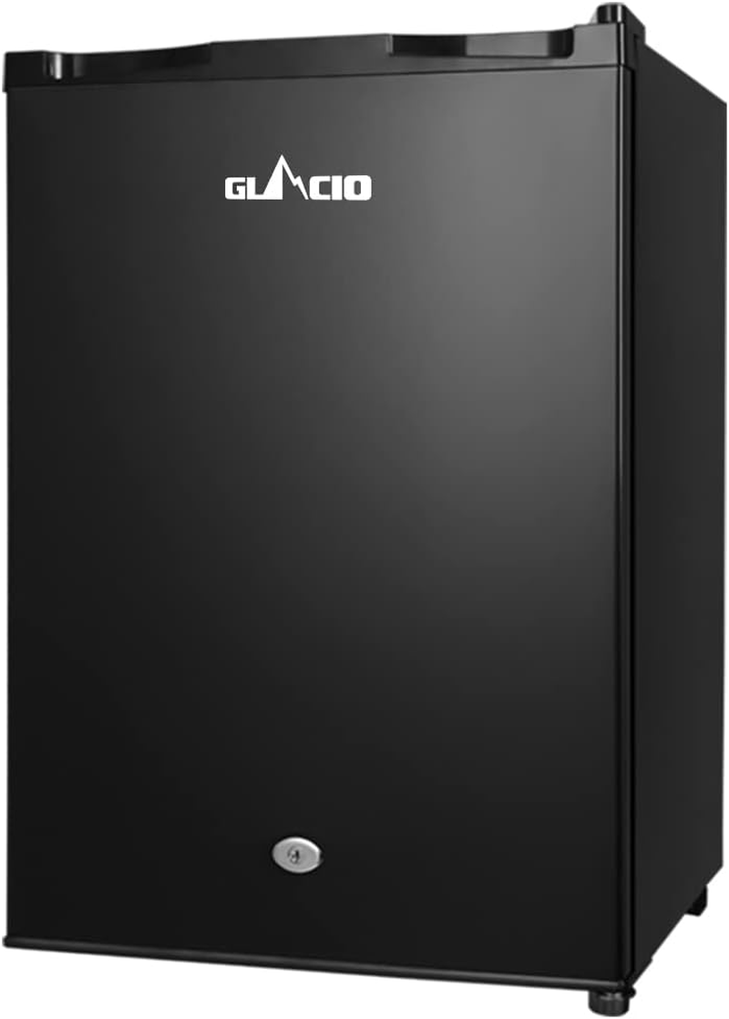 Glacio 80L Mini Fridge without Freezer, Single Door Compact Refrigerator for Dorm Bedroom Office RV Caravan, Adjustable Thermostat, 12/240V Lower Power Consumption