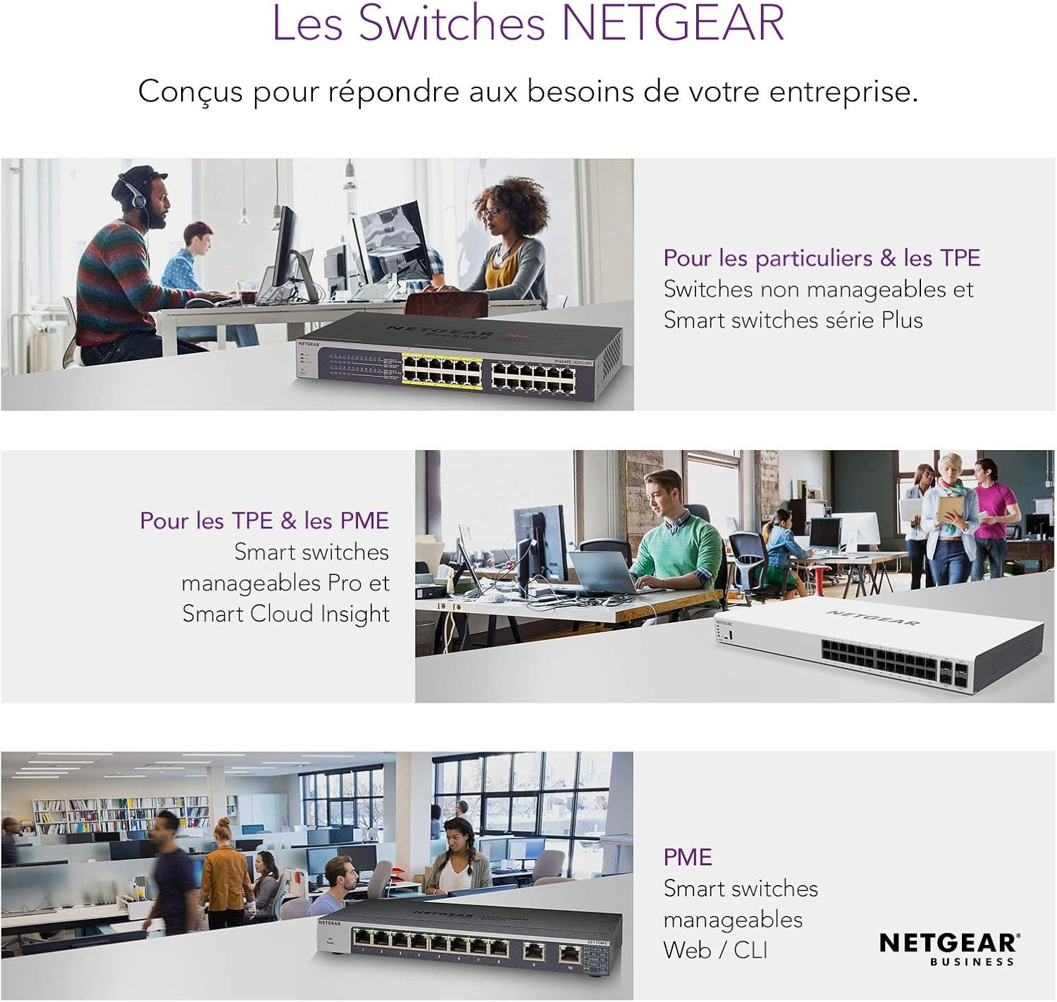 Netgear XS505M 5-Port 10Gbe Multi-Gigabit Ethernet LAN Switch (With 1X 10G-SFP+, Desktop or 19 Inch Rack Mounting), Black, Grey image number 3