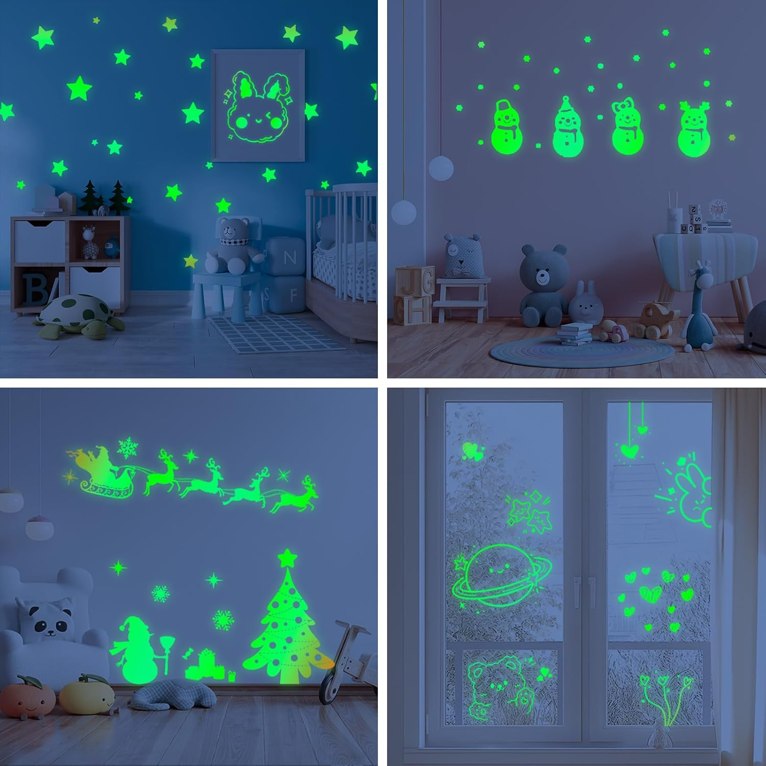 Glow in the Dark Vinyl 12" X 6 Ft Permanent Adhesive Vinyl Holographic Iridescent Vinyl Opal White Glow Green for Wrap, Stickers, Decal, Lettering, DIY Crafts Decor image number 2