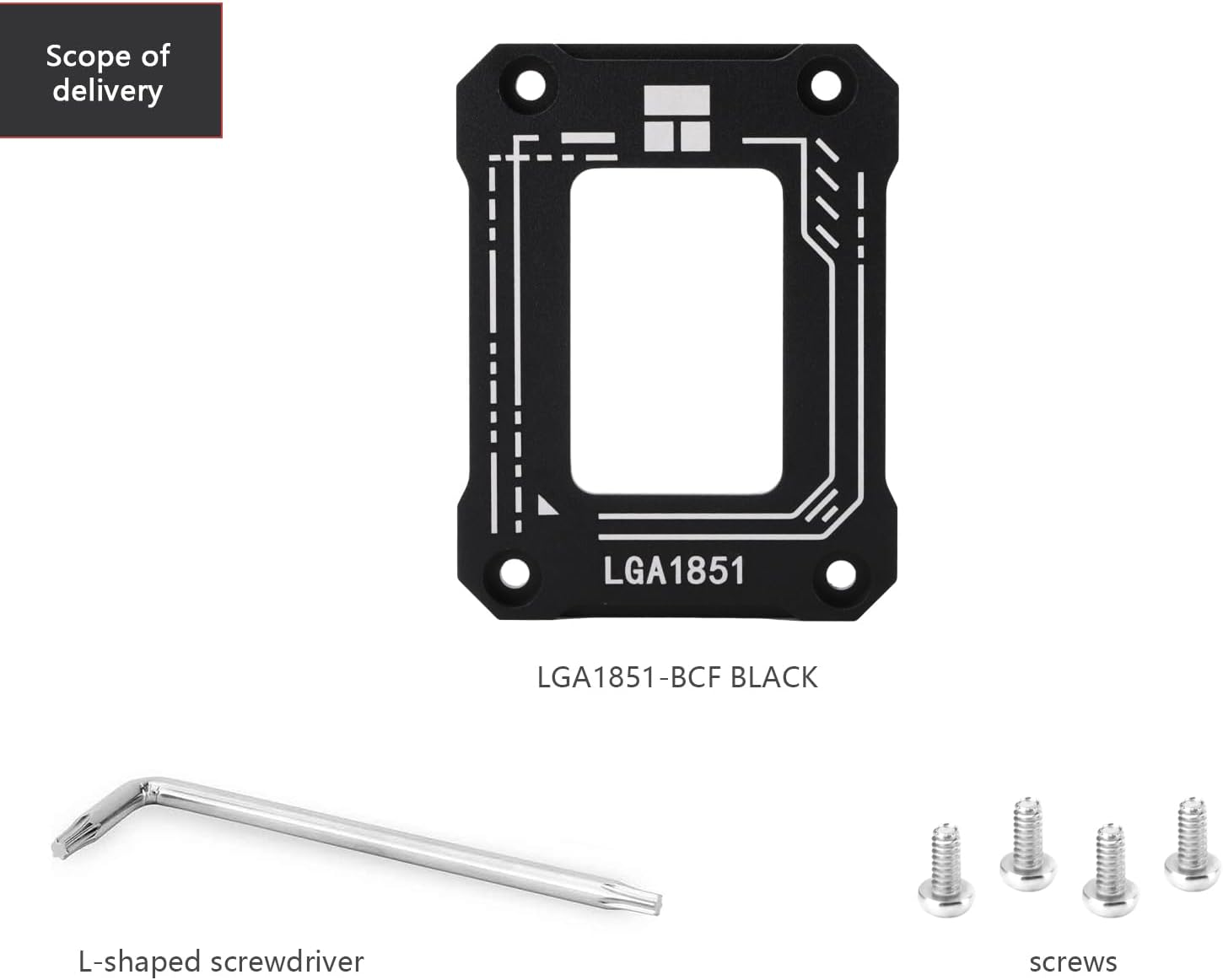 Thermalright Lga1851 BCF Black CPU Holder,Cpu anti Bending Fixed Bracket,Easy to Install,Full Fit Fixed Seamless Installation,All Aluminum Alloy Anode Sandblasting Process,Intel 15Th CPU Holder image number 6