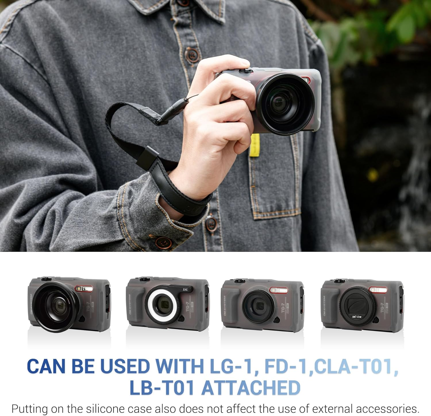 JJC TG-7 Silicone Jacket Case Protector for Olympus OM System TG7, Replace CSCH-128, Anti-Scratch Cover Providing Extra Protection and Grip image number 3