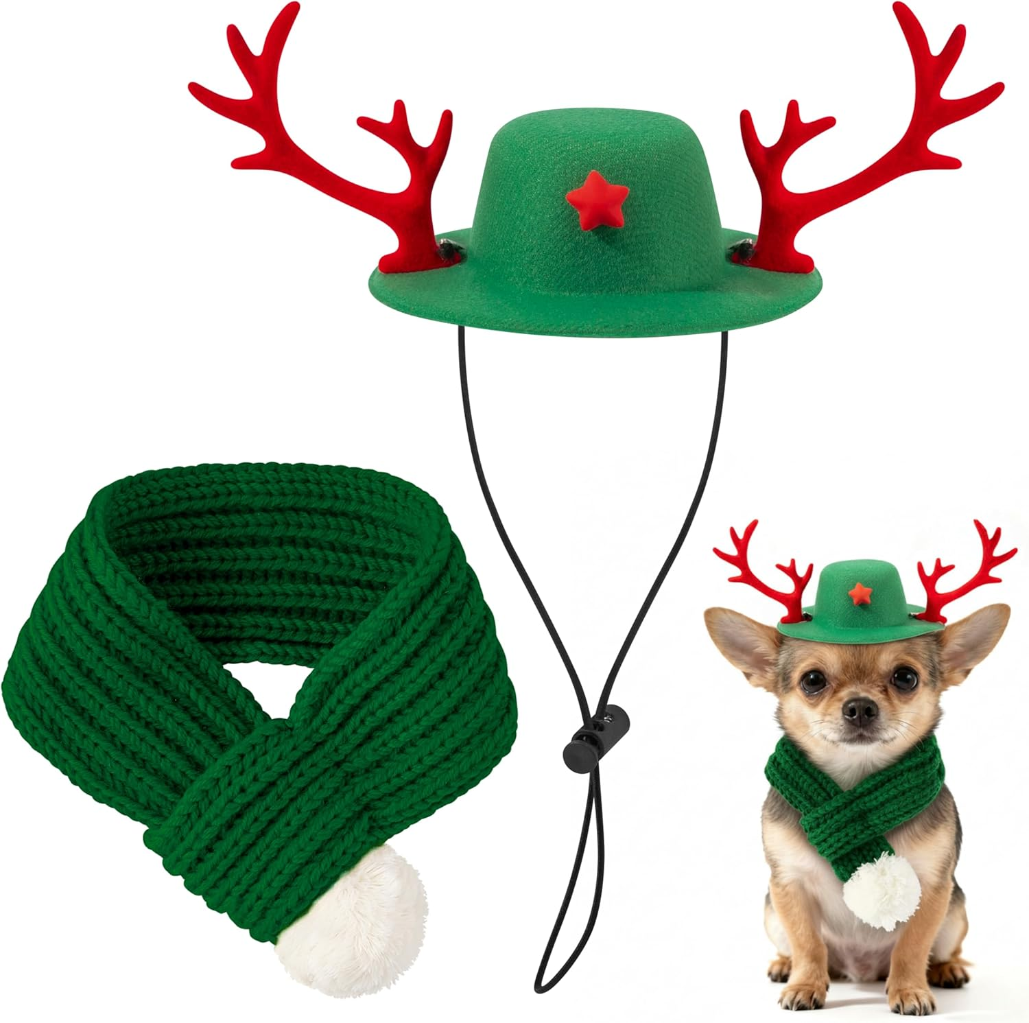 Christmas Dog Costume Green S image number 4