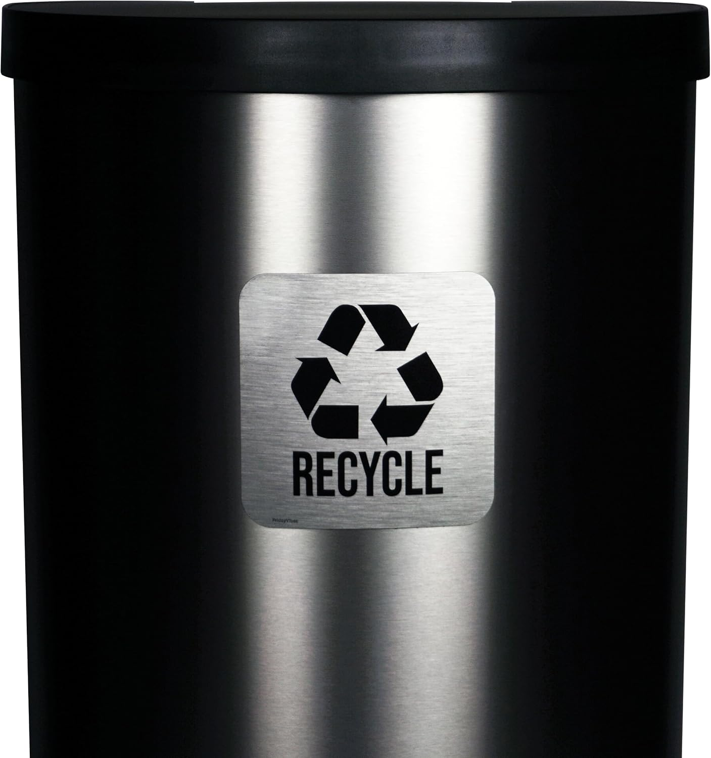 Recycle and Trash Magnets for Kitchen Trash Cans and Recycling Bins, Indoor Trash and Recycle Magnet Combo for Garbage Can Logo Symbol, 2 Magnetic Sticker Adhesives, 5.5 Inch Square, Outdoor Waste Bin image number 1
