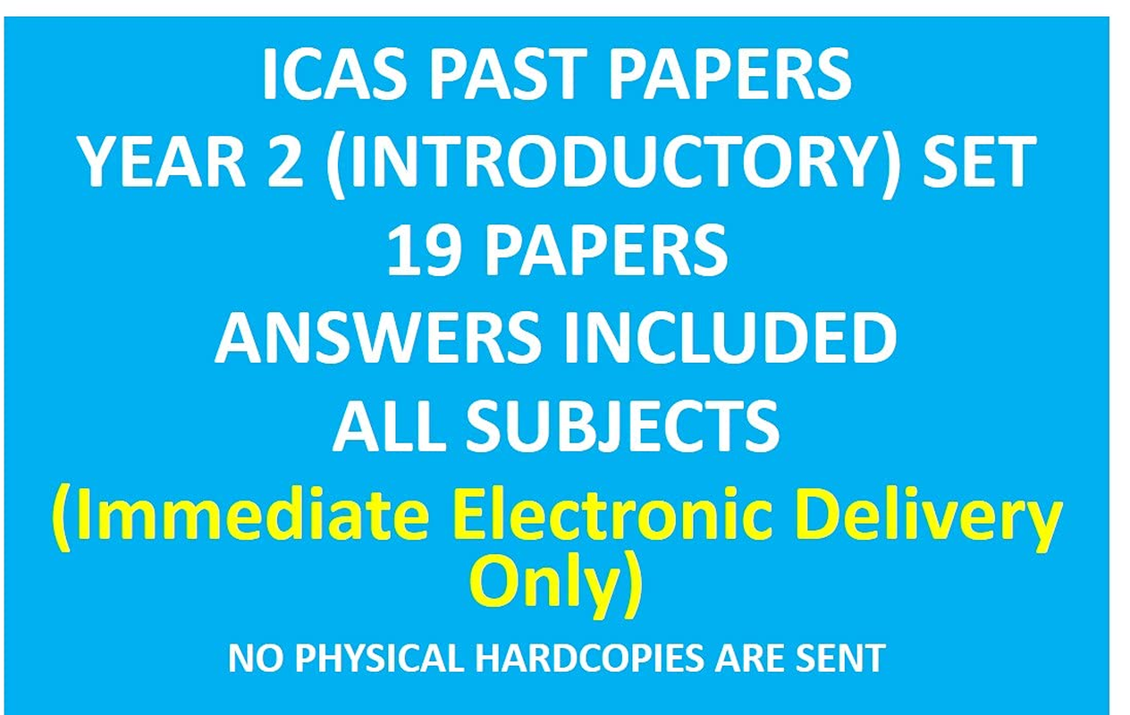 ICAS past Papers with Answers - Grade / Year 2 (Introductory Paper) Full Set image number 1