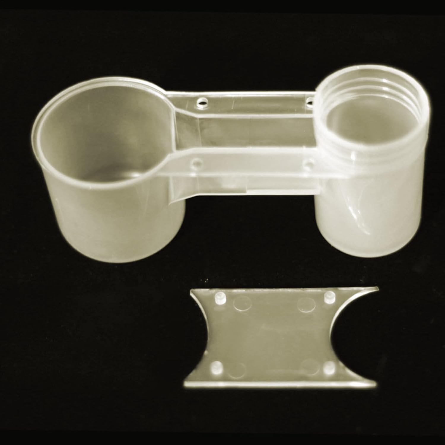 Bird Water Dispenser | Water Bottle Bird Drinker for Cage - Splash-Proof Transparent Dispenser Double-Port Design for Pigeons Chickadees Parakeet Finches Chicken Home Garden image number 4