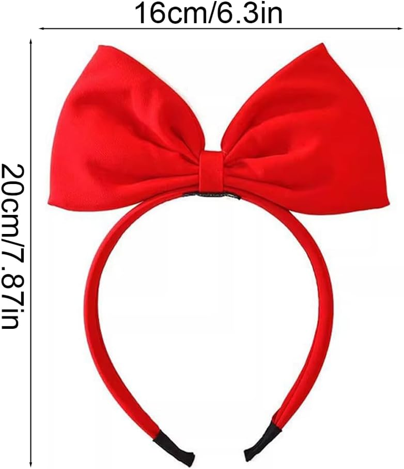 SGERUFZ Black Bow Headband Headdress for Women and Girls, Valentine'S Day Red Bow Hair Bands Hair Band Perfect Hair Accessories for Party and Cosplay (Red)