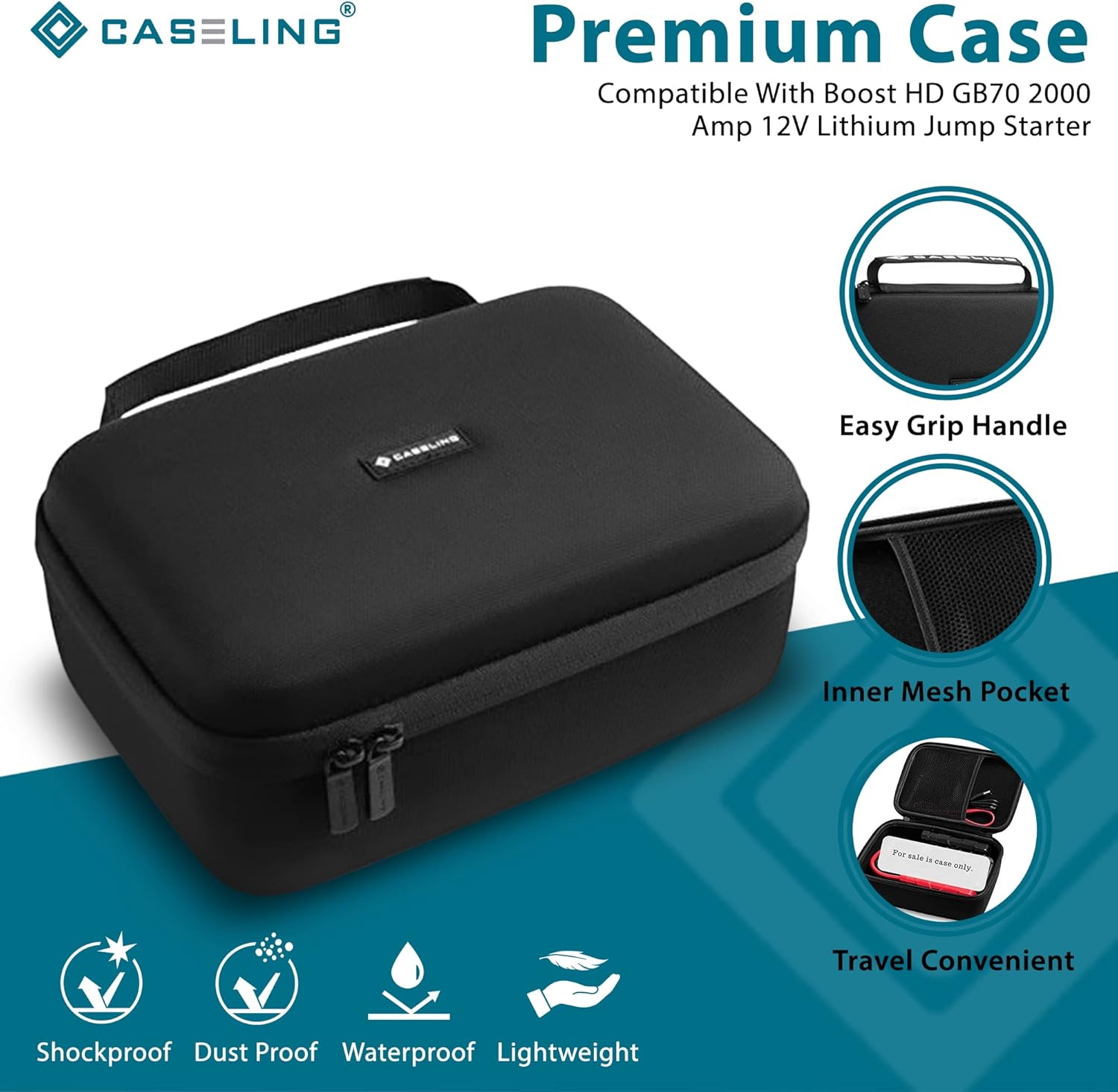 Caseling Case Fits Noco Genius Boost HD GB70 2000 Amp 12V Ultrasafe Lithium Jump Starter. by Caseling image number 2