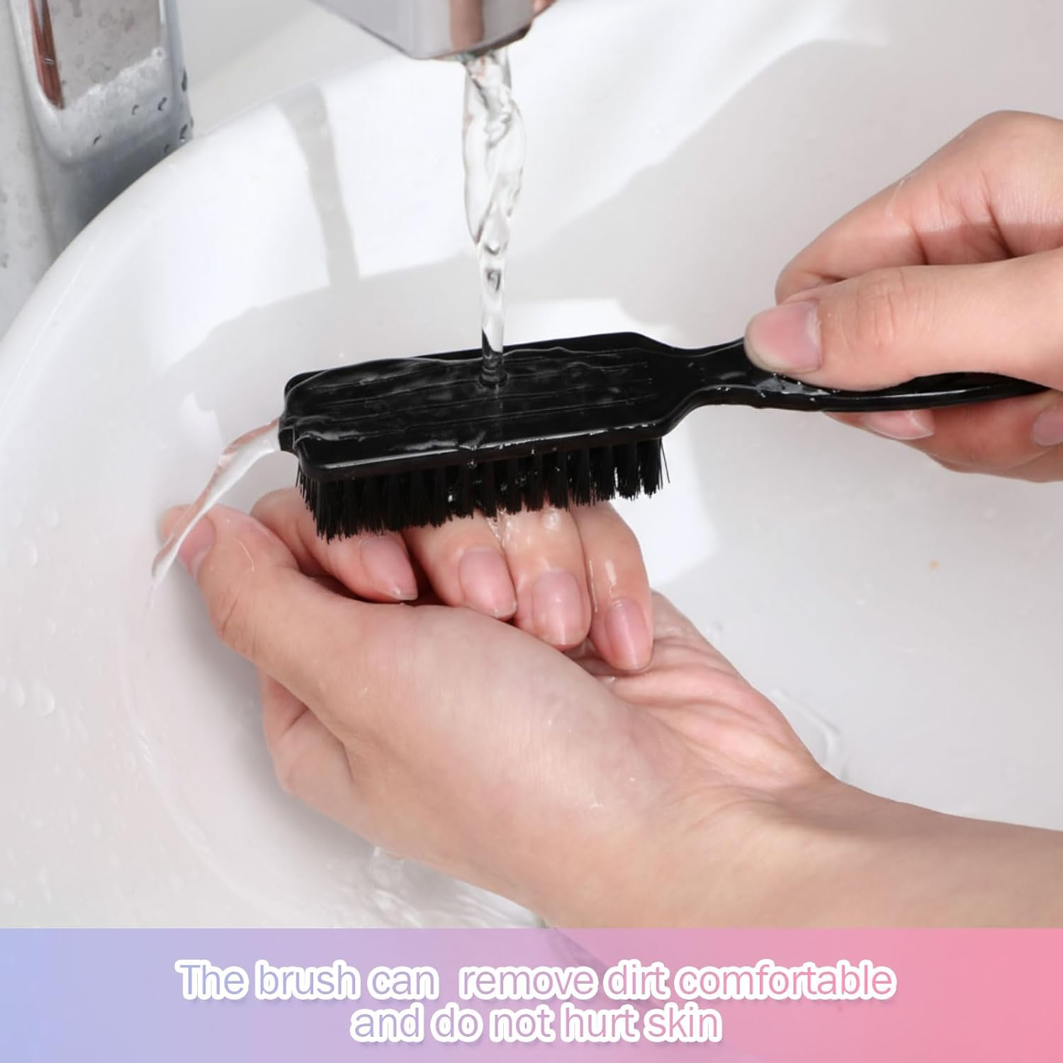 Patelai 100 Pieces Nail Brush Handle Grip for Cleaning Fingernails Toes Scrub Manicure Pedicure (Black) image number 6