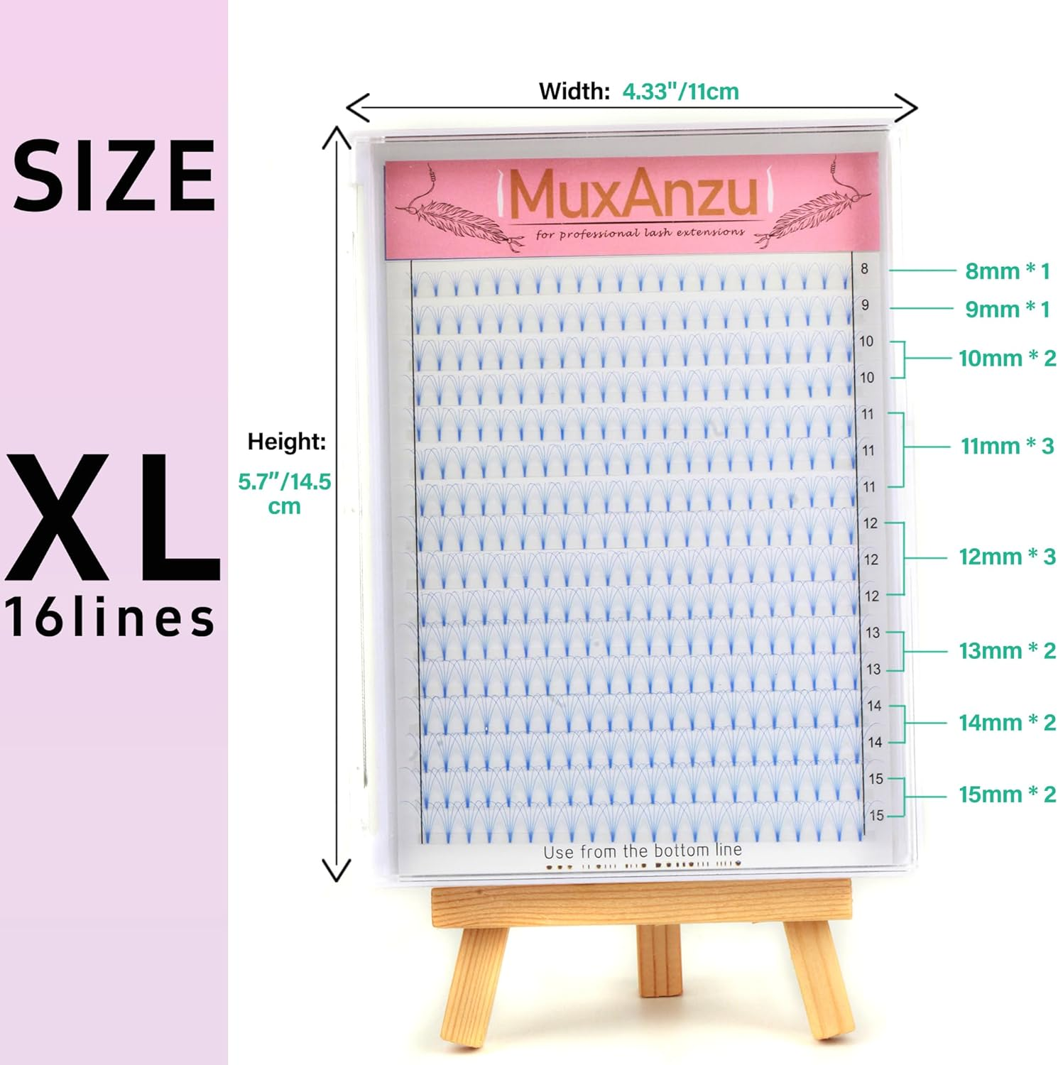 Colored Premade Fans Eyelash Extension Short Stem Volume Lash Extensions 5D Pink Blue Purple Brown 352 Clusters (Purple, 5D 0.07 D 8-15Mm MIXED)