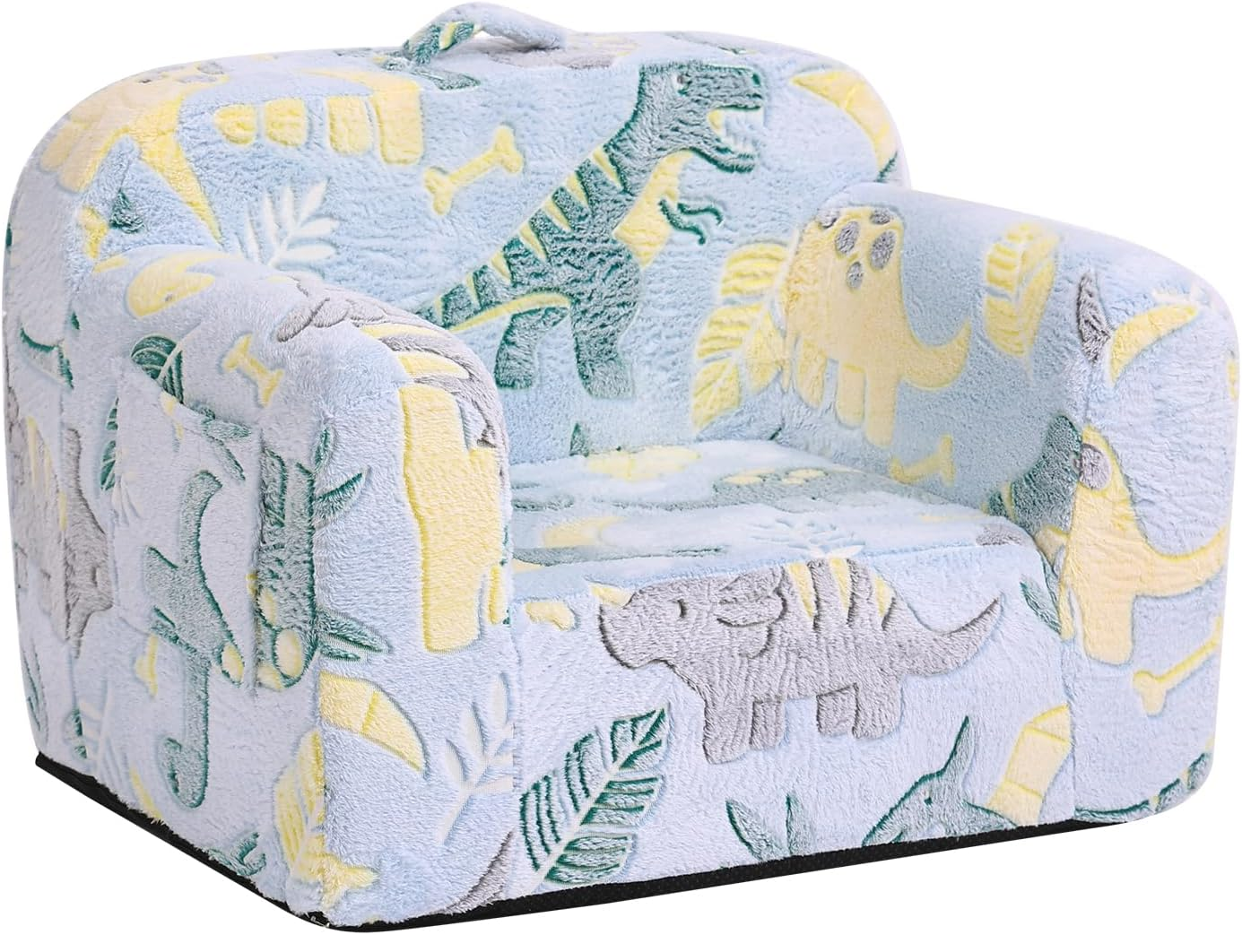 TIITA Kids Sofa, Chirldren Couch with Carrying Handle & Side Pockets, Kids Foam Chair, Toddler Armrest Chair, Lightweight Children Sofa Chair, Baby Read Sofa for Girl or Boy (Beige)