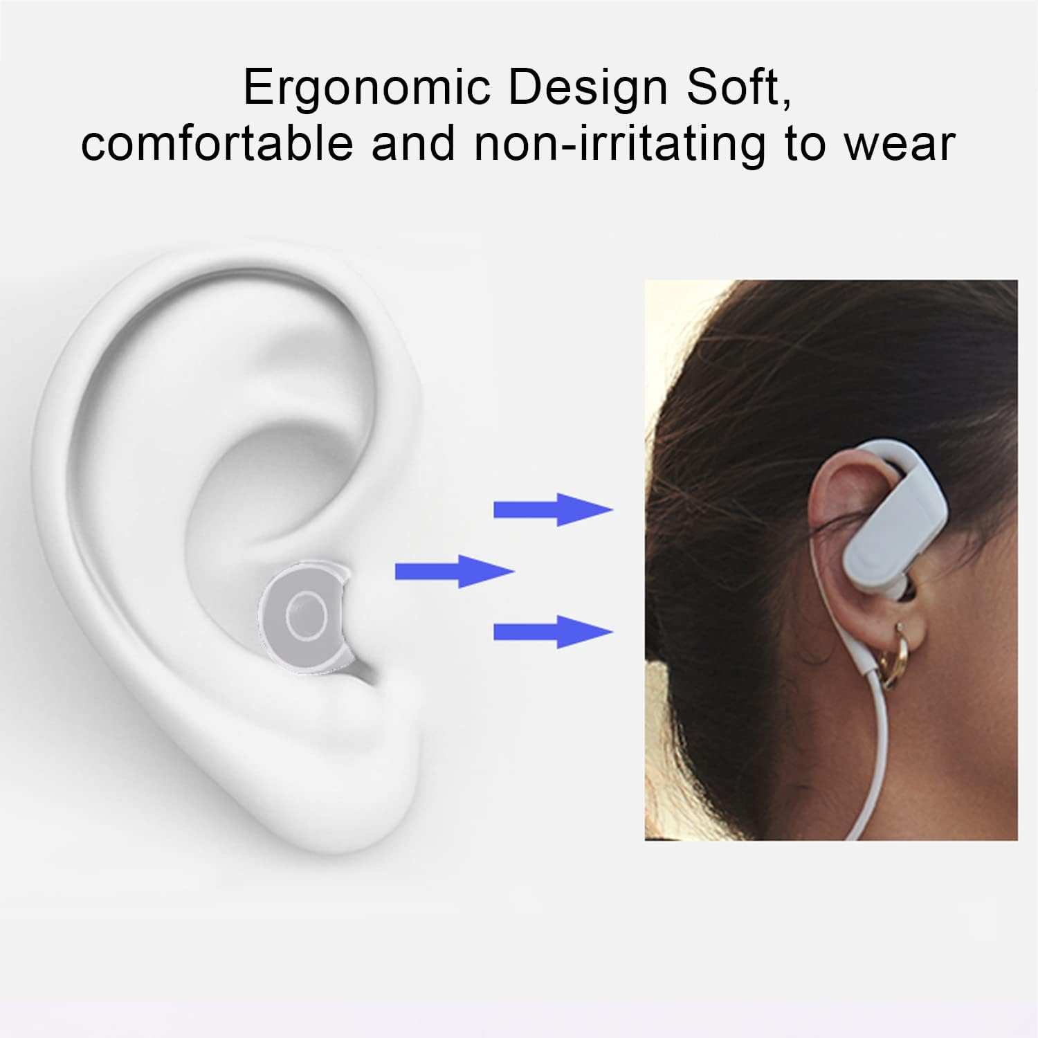 Replacement Earbuds Silicone Ear Buds Tips Compatible with Beats by Dr Dre Powerbeats Pro Wireless Earphones (White 8Pcs) image number 2