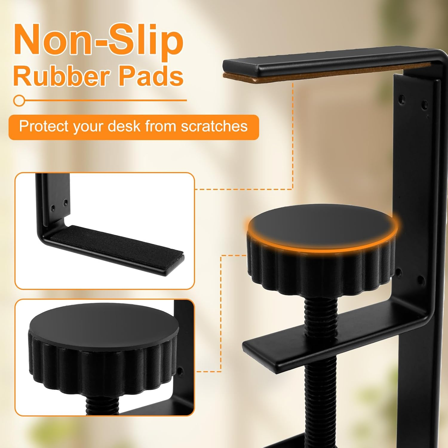 Under Desk Cable Management Tray No Drill 39Cm/15In Metal Mesh Cable Tray with Clamp for Desk Wire Management Cable Management Box and Cord Organizer for Office, Home (Black, 1Pack) image number 6