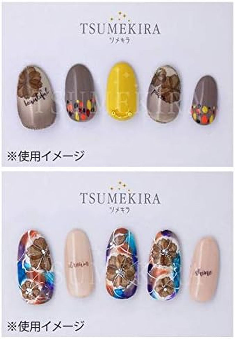 TSUMEKIRA NN-CBR-101 Nail Stickers, Chocolate Brown, 1 Piece image number 1
