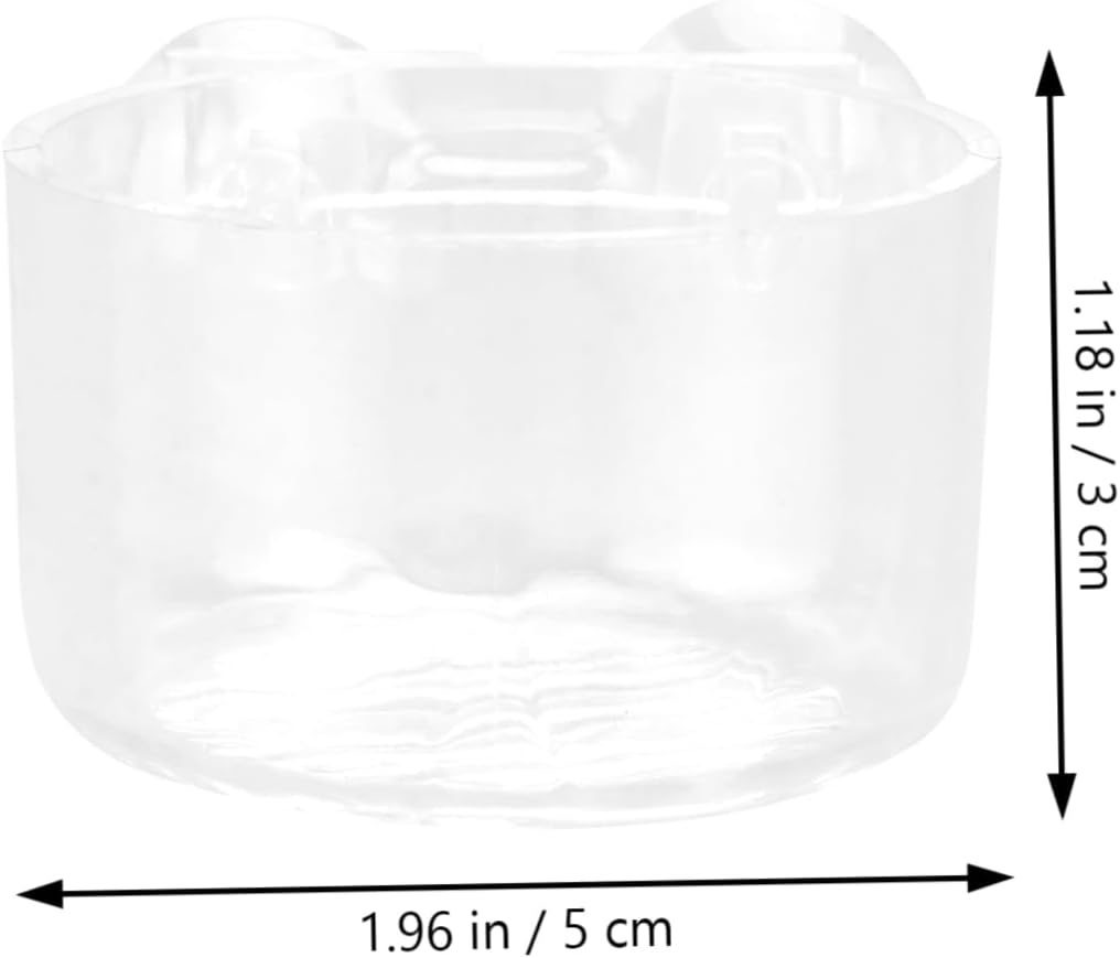 FRCOLOR 2Pcs Acrylic Fish Feeder Cup Floating Aquarium Feeder Red Worms Food Holder Feeding Ring Aquatic Supplies Automatic PET Fish Tank image number 6