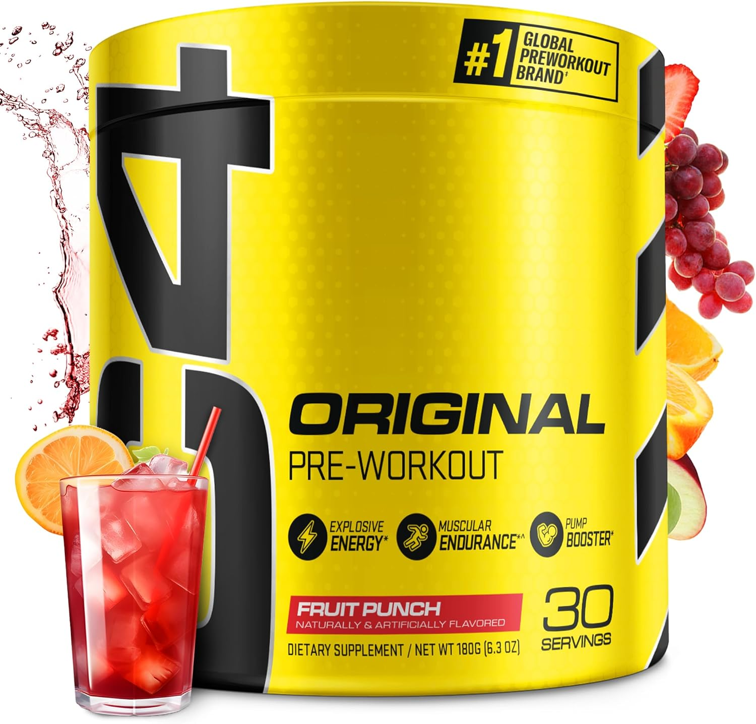 Cellucor, C4 Original Explosive Pre-Workout Supplement, Fruit Punch, 30 Servings image number 3