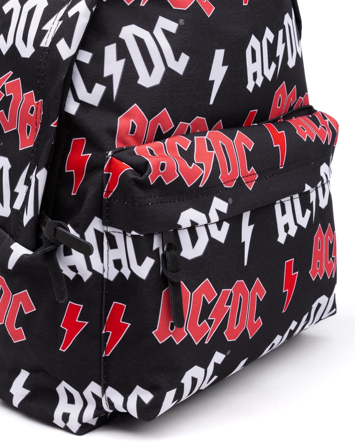 AC/DC Backpack Adults Teens Music Band Lightning Rucksack 16&rdquo; One Size image number 4