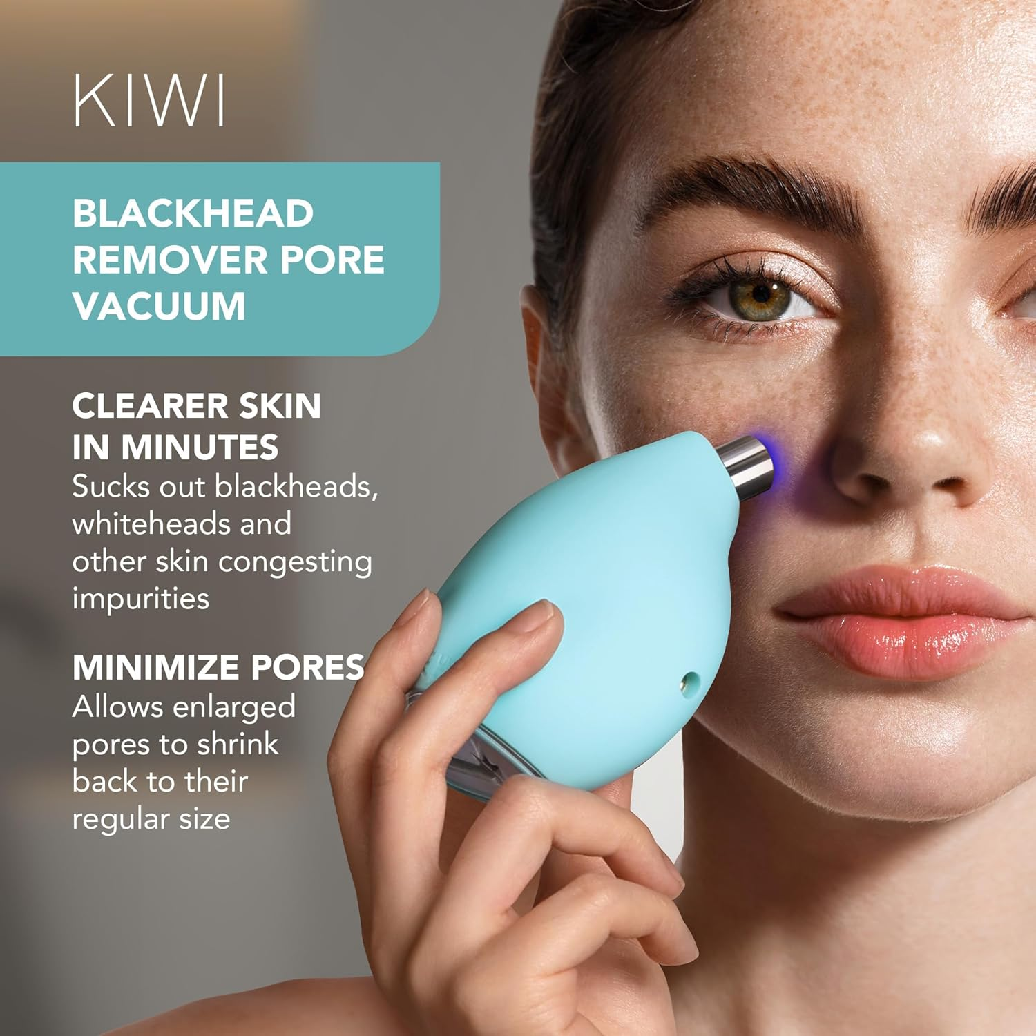 FOREO Blackheads Suck KIWI Bundle - Whitehead & Black Head Remover for Face + LUNA Micro-Foam Cleanser 2.0, 100 Ml - Vacuum Skin Care Tools - Blackhead Extractor for Face & Nose - No Pore Strips image number 2