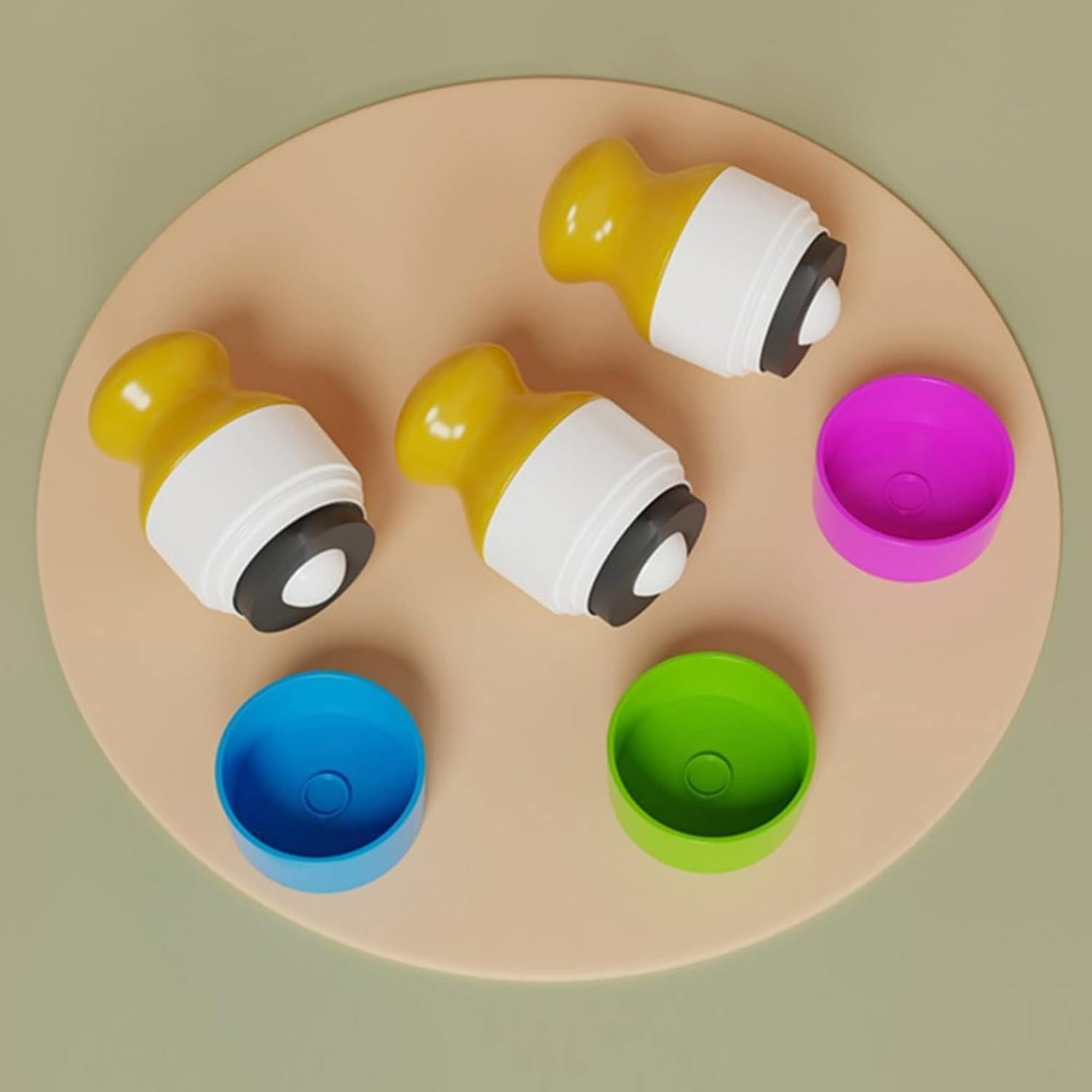 WADY Portable Sunscreen Applicator, Refillable Travel Dispenser Bottle with Suncream, Lotion Sponge Roller for Even Application, Travel Friendly Design (Pink)