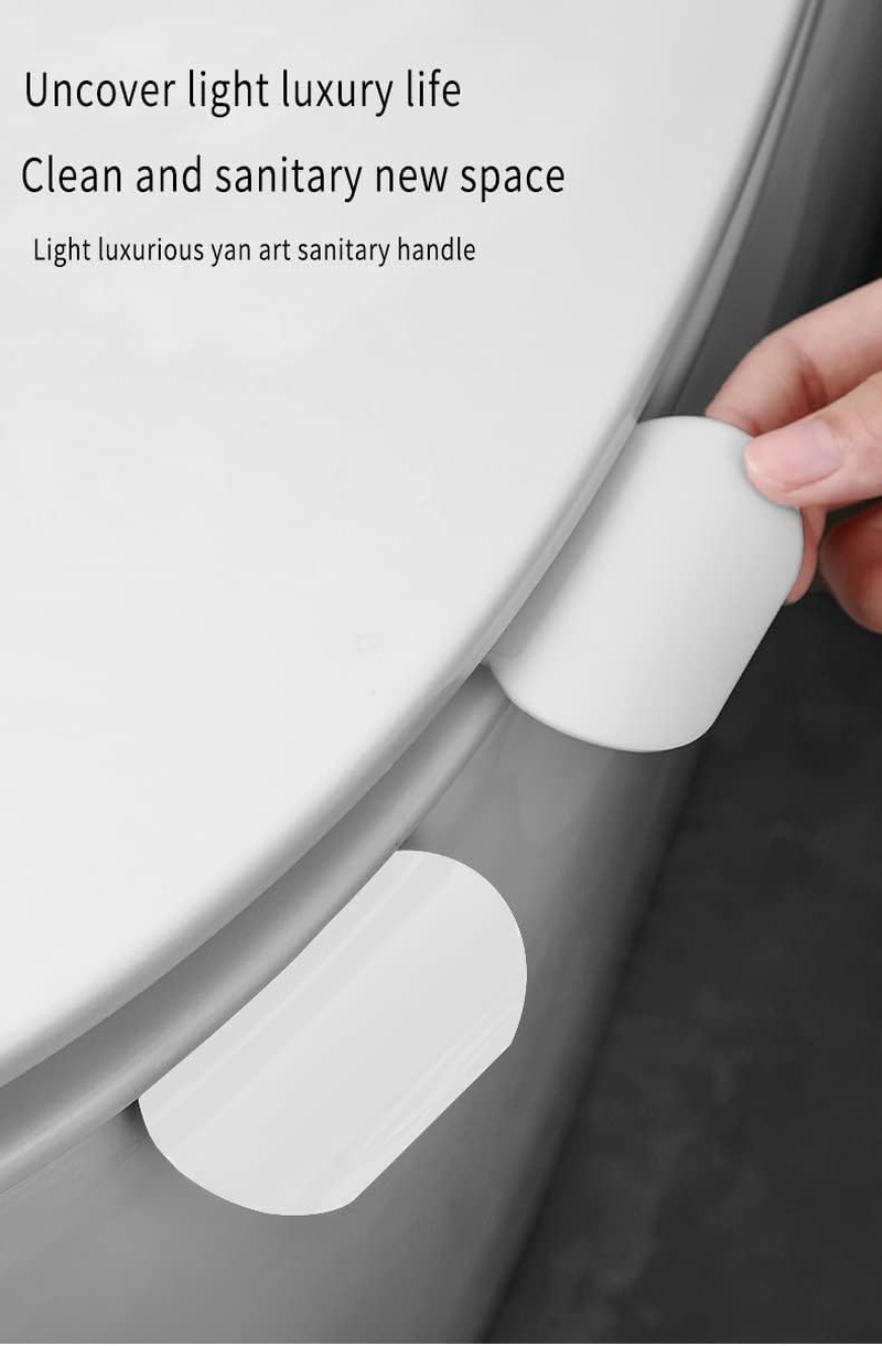 2-In-1 Toilet Lid & Seat Lifter - Avoid Touching, Ideal for Home, Office, Hotel - White image number 2