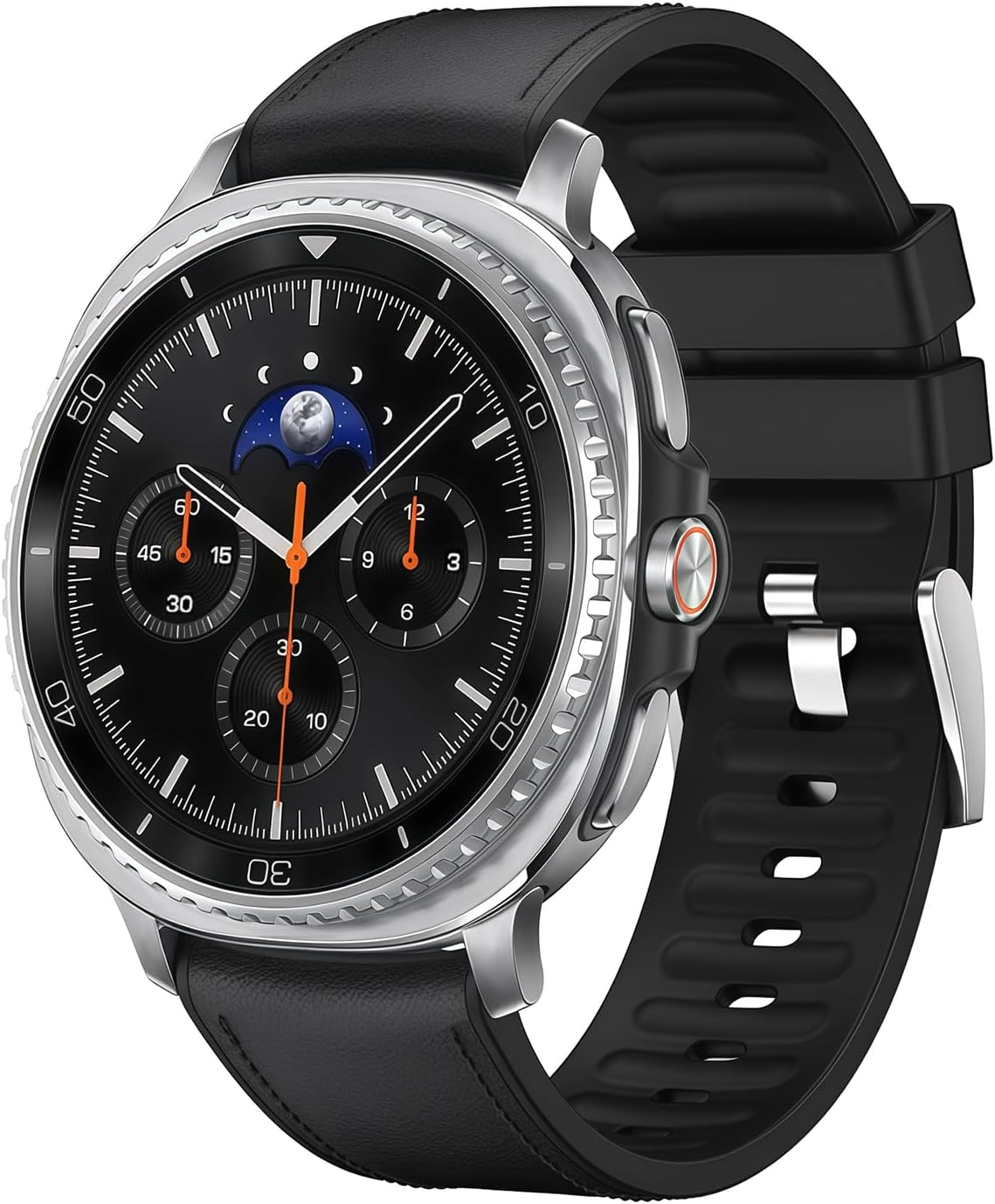 HAYONLIY Leather Band Compatible with Samsung Galaxy Watch 8 40Mm 44Mm/Galaxy Watch 8 Classic 46Mm, Genuine Leather Outer & Silicone Inner Sport Adjustable Replacement Strap for Men Women