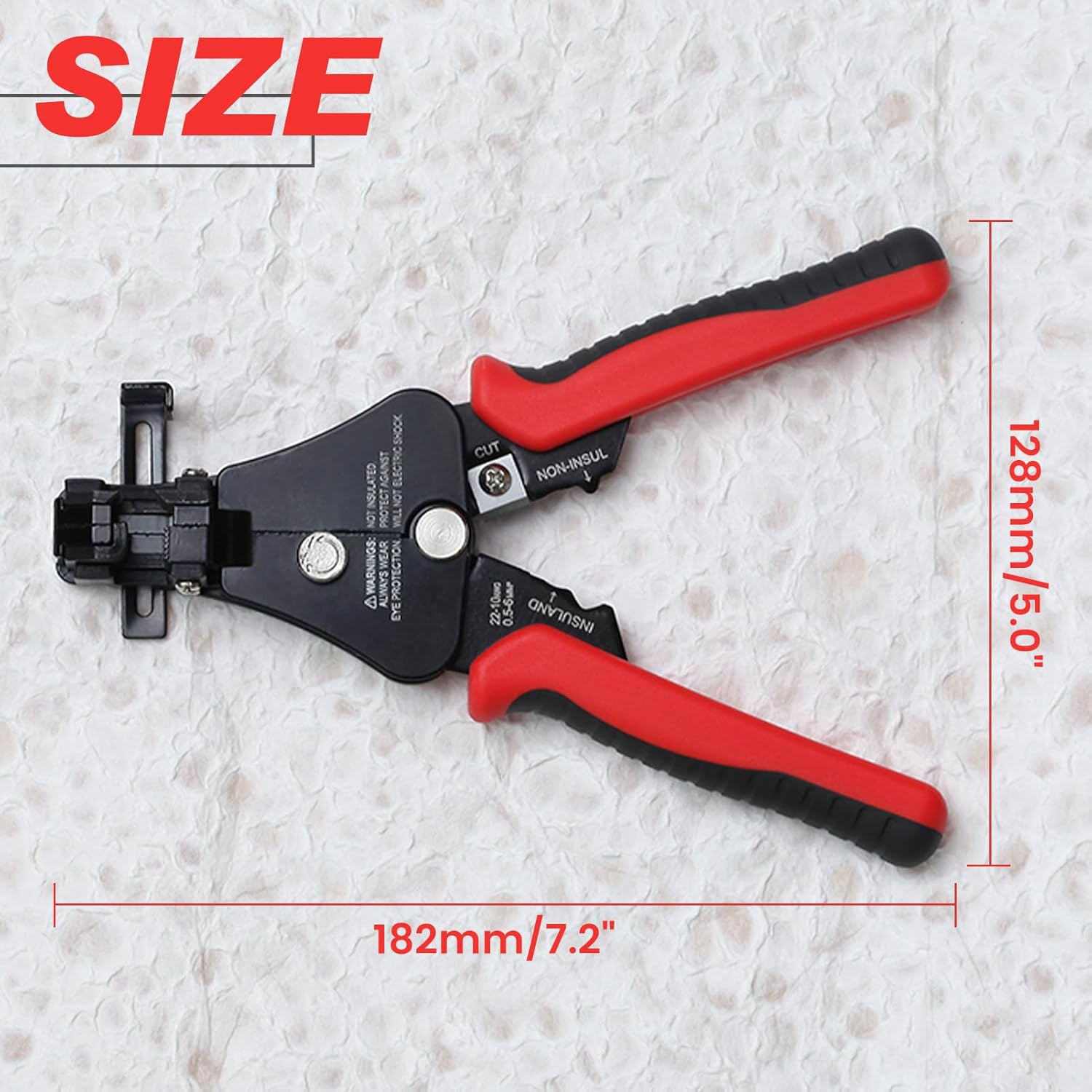 3 in 1 Automatic Wire Stripper Tool 7-Inch Heavy Duty Wire Stripping Crimping Cutting Pliers for 8-18 AWG Solid and Stranded Electrical Wire, Multifunctional Hand Tool for Electrician image number 5