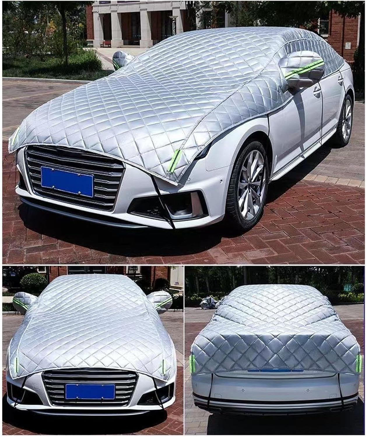 Waterproof All Weather Car Cover, 190T Hailproof for Hatchback Sedan SUV, Full Outdoor Sun UV Rain Snow Wind Protection image number 3