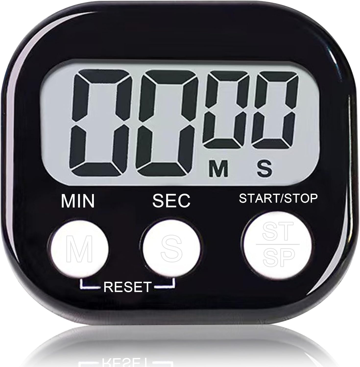 Kitchen Timer, Digital Classroom Timer, Stopwatch, Suitable for Kitchen, Study, Work, Exercise Training, Outdoor Activities (6P Green)