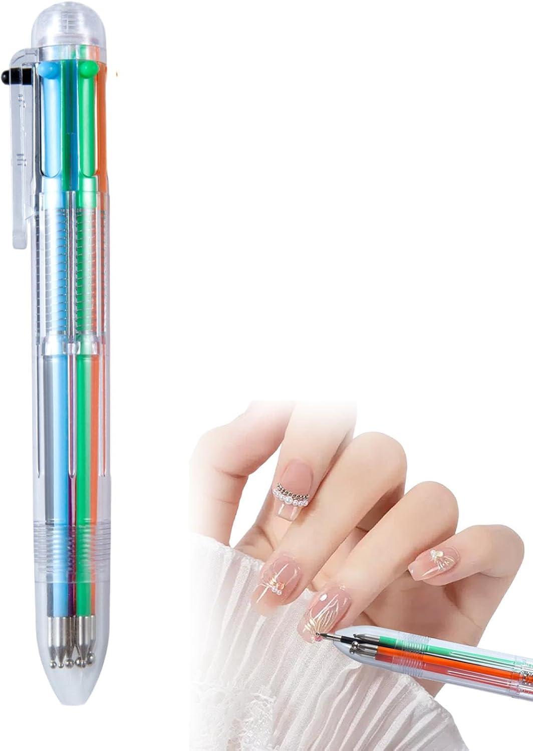 Nail Dotting Pens, Nail Bead Graffiti Manicure Kit, Precise Internal Structure Manicure Tools for Home, Beauty Salon, Travel, Dormitory image number 4