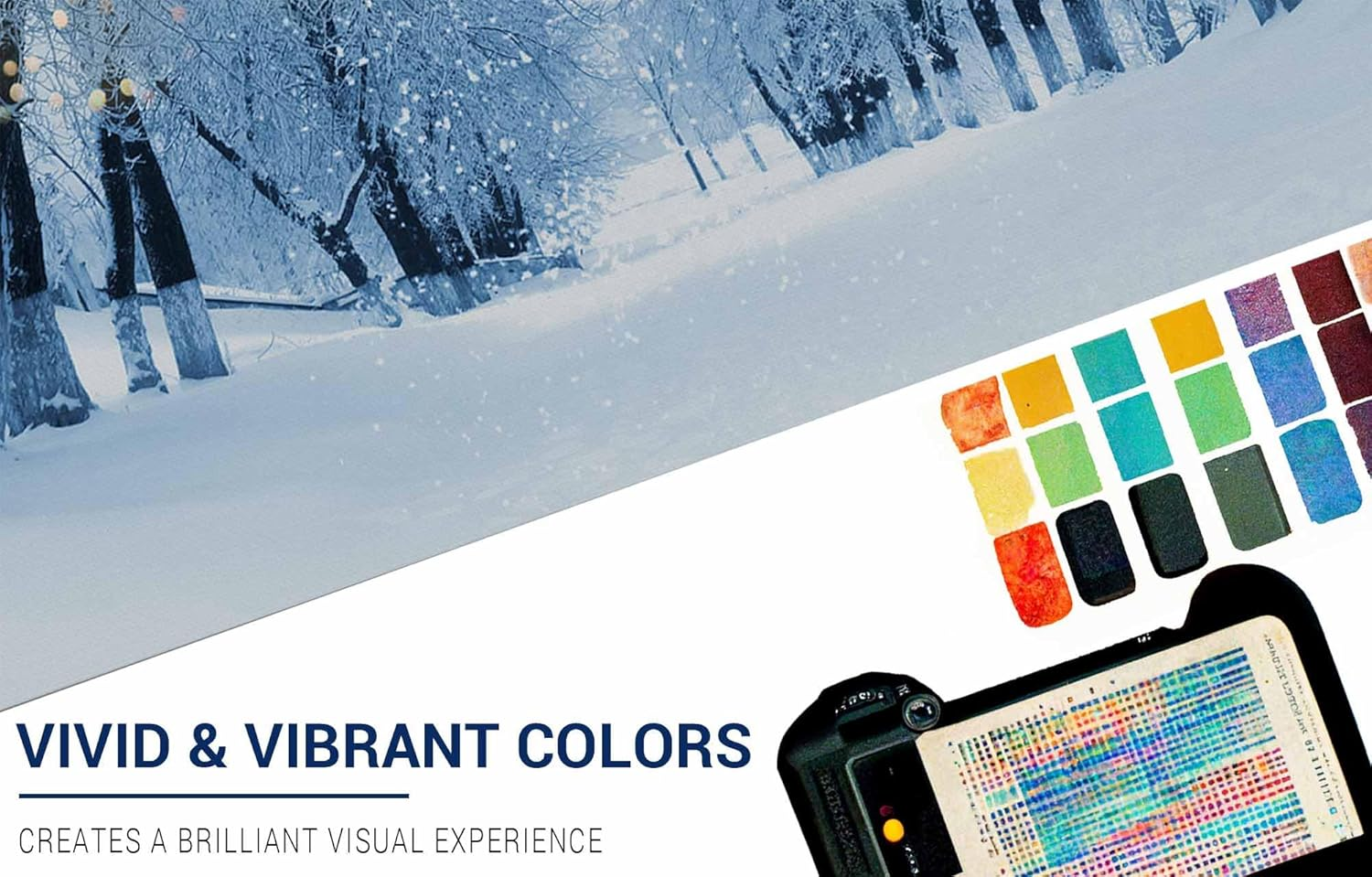 Allenjoy 6 X 6 FT Winter Forest Backdrop Wonderland Snowflake Photography Background Bokeh Glitter Snow Scene Christmas Party Decoration Tree Landscape Portrait for Photobooth Photo Studio image number 6