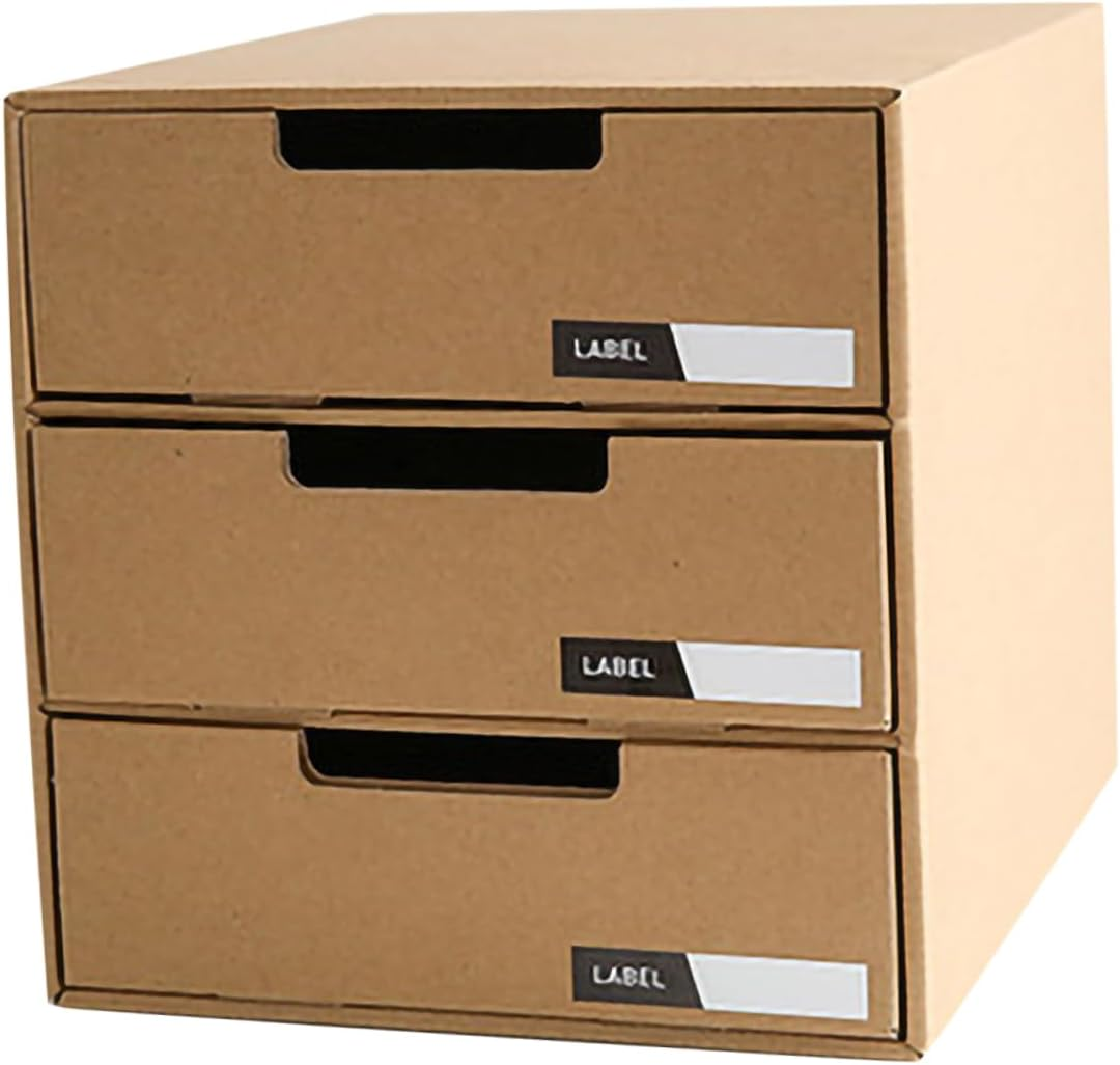 SEWACC Desk Drawer Organizer Sturdy Paper File Box Smooth Fixing Multi-Purpose Storage for Documents Stationery Accessories for Office Home Use image number 5