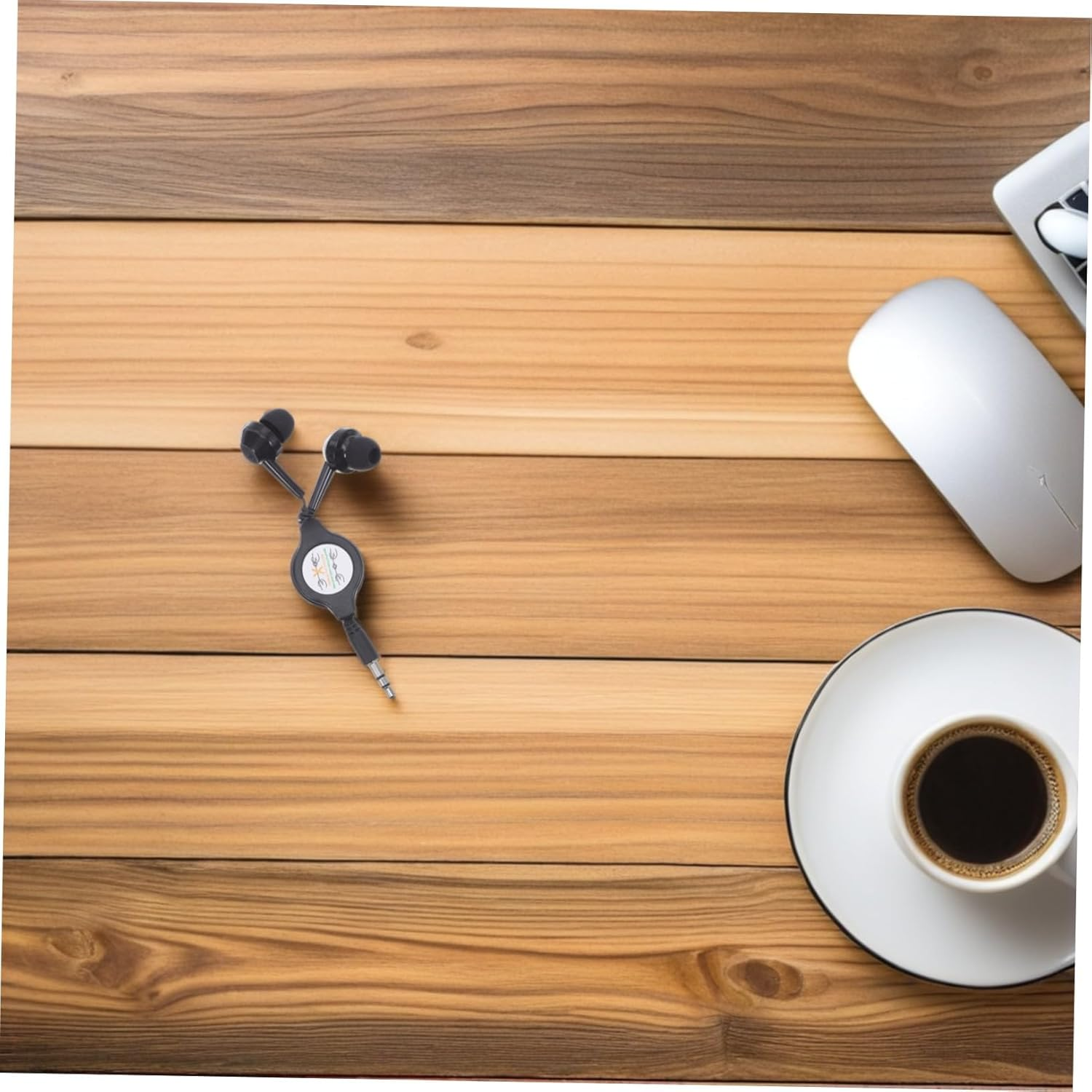 Yardenfun 2Pcs Retractable Wired Earbuds Double Retractable Design Ergonomic In-Ear Headphones Stable Fit Comfortable for Students Sports Travel Daily Use High-Fidelity Sound image number 1