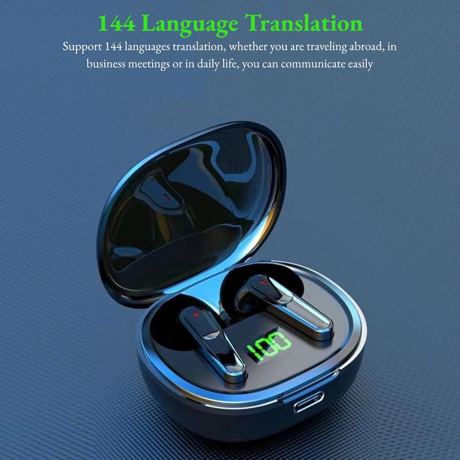 Translation Earphones in Real Time with 144 Languages and Accents Online, Bluetooth 5.3 Translator Earphones with App, Supports Music and Calls, Suitable for Business Meetings image number 4