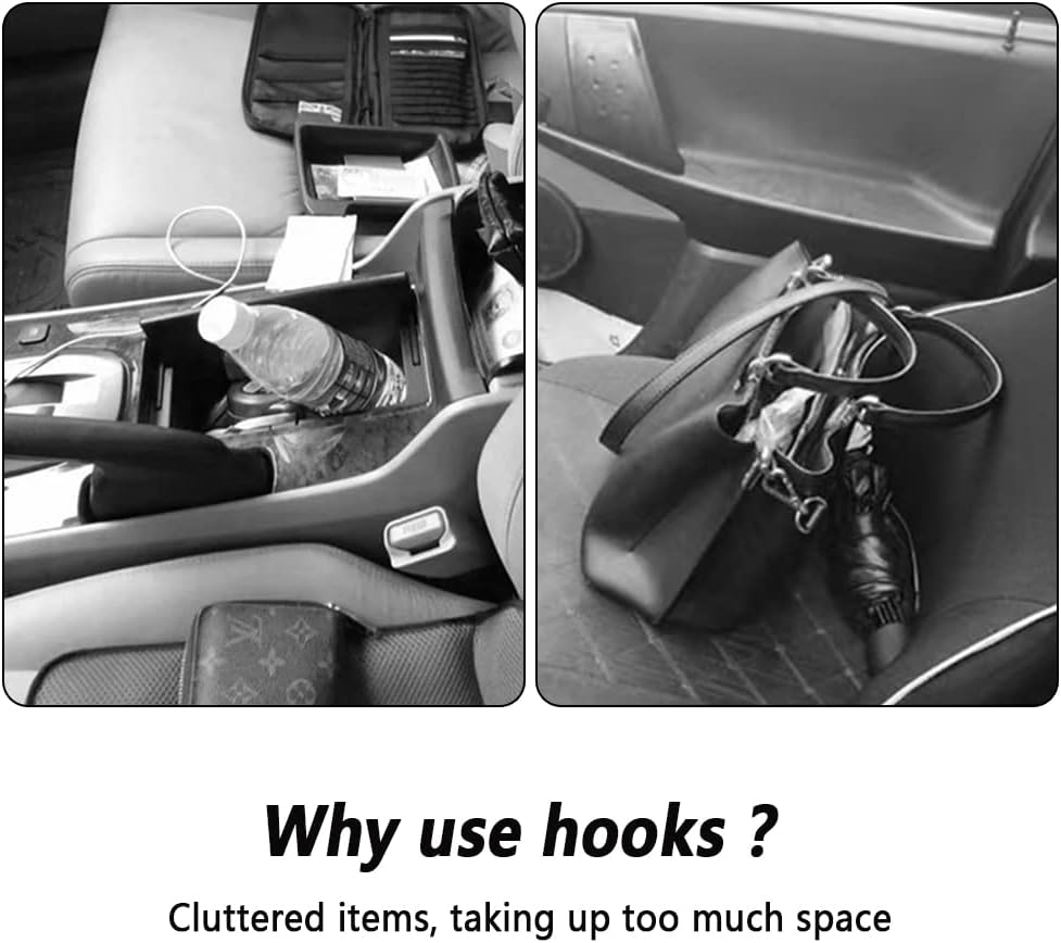Utility Car Headrest Hidden Hook 33Lb(Max) Car Hooks for Purses and Bags,Hard Hat Holder for Truck Seat Hanger Storage Organizer for Coats,Umbrellas,Grocery Bags,Handbags Universal Car Accessories - Blue image number 4