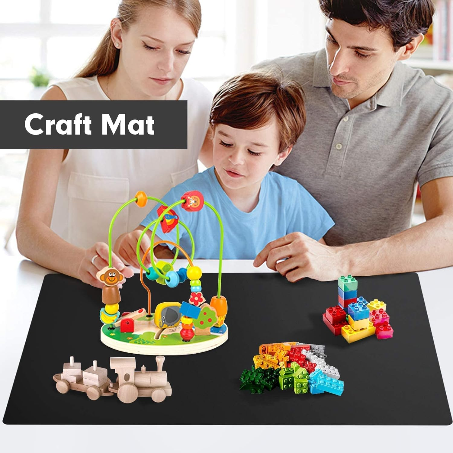 Pinrui Silicone Mat 60Cm X 40Cm (Black), Kitchen Bench Top Protector, Kitchen Mats Non-Slip, Countertops Protector for Kitchen & Crafts, Easy to Clean for Portable Stove, Coffee Maker, DIY(2 PCS) image number 6