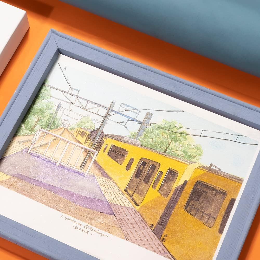 Paul Rubens Art Supplies Watercolor Paper 100% Cotton Rag with Glitter Sparkling Effect, Acid-Free Paper 140Lb/300Gsm for Wet & Dry Mixed Media, 20 Sheets (10.63&ldquo; X 7.67&rdquo;, Hot Press) image number 2