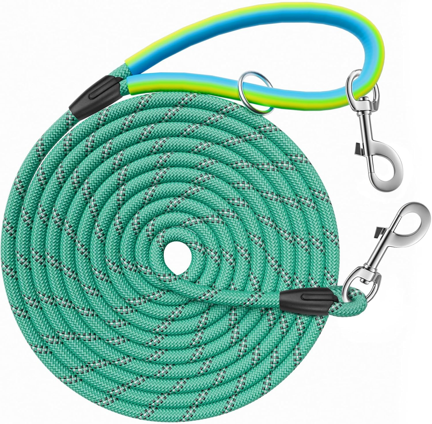 Aystkniet Dog Recall Lead 5M 10M 15M 20M 30M Long Aqua Polyester 8Mm 30M Hook Dog Lead Lead