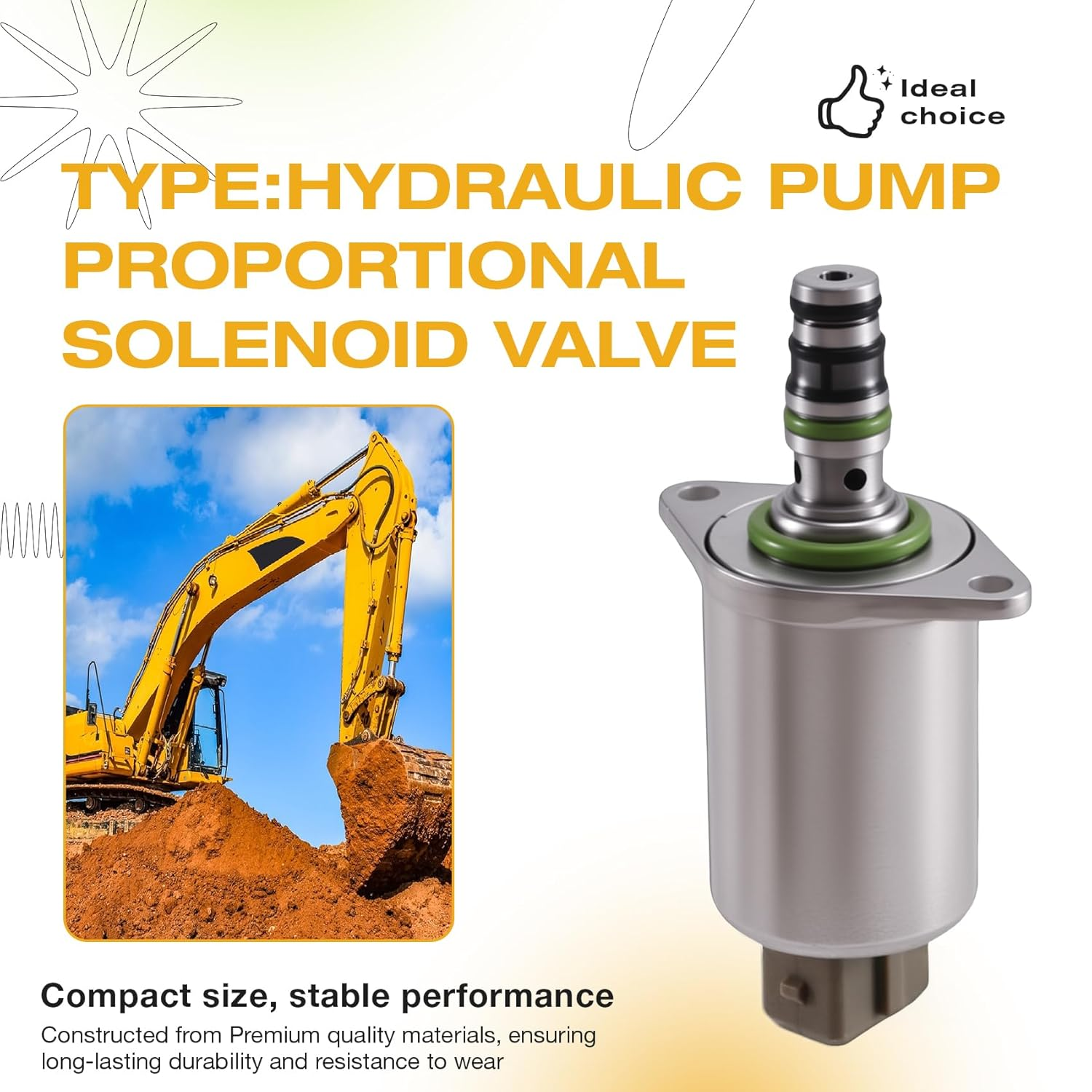 TM70301 Hydraulic Pump 12V Crane Pilot Valve Proportional Solenoid Valve Excavator Accessories image number 1