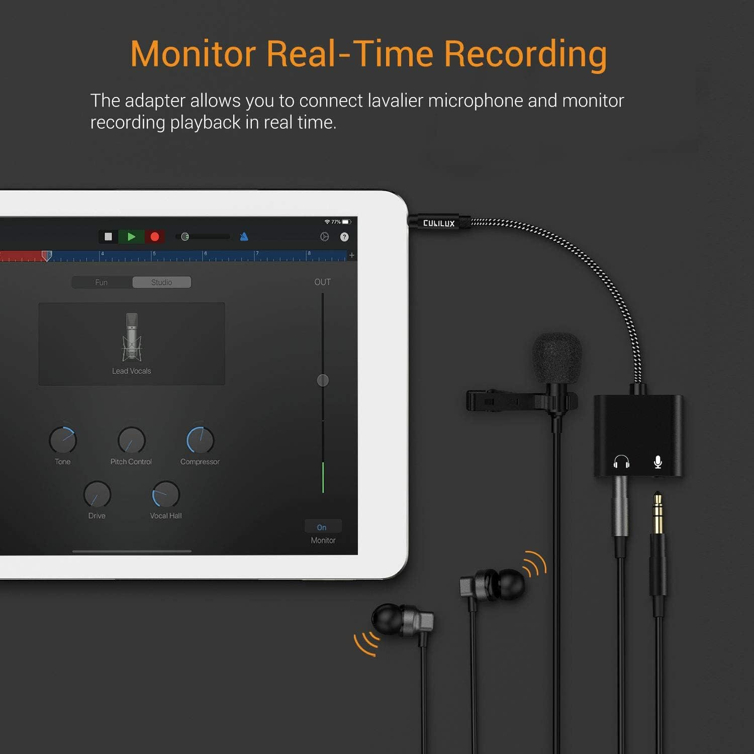 Cubilux 3.5Mm Headphone Microphone Combiner, 3.5Mm TRRS Male to TRS Female AUX MIC Splitter Compatible with Xbox One/360 PS4 PS5 Macbook Laptop PC Phone Computer Rode Videomicro image number 2