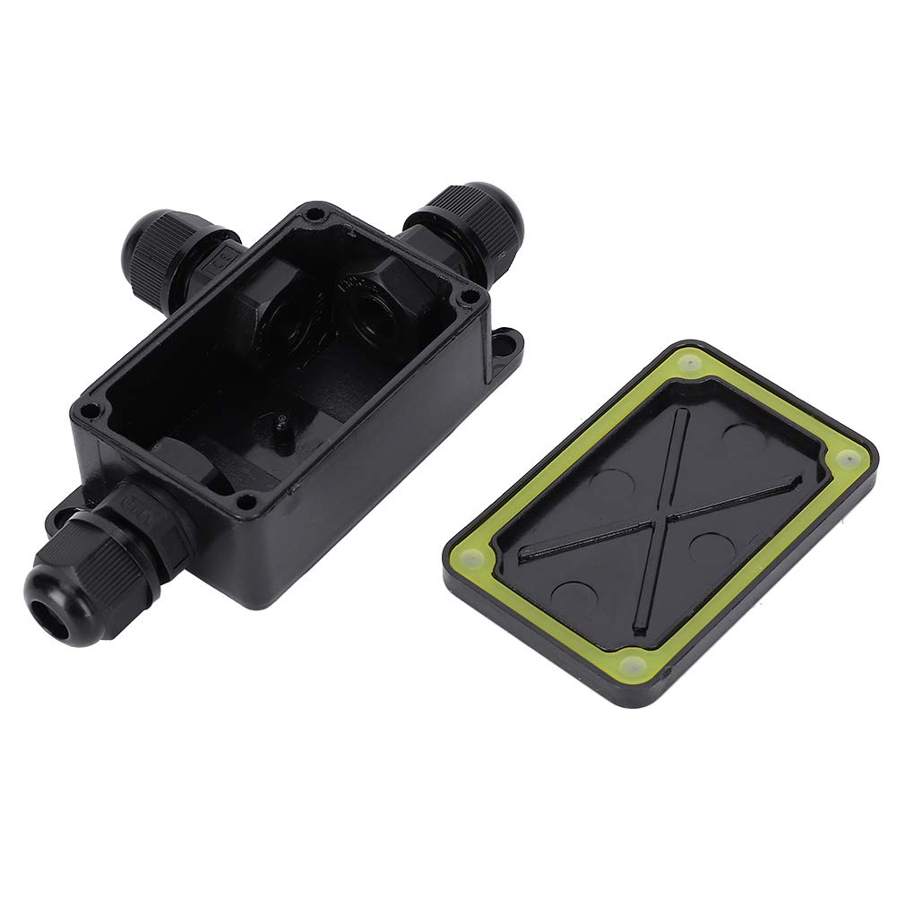 Waterproof Terminal Junction Box Black PC Mini 1 in 2 Out for Outdoors, Junction Box IP66, Adapter Cable 3-6.5Mm image number 4