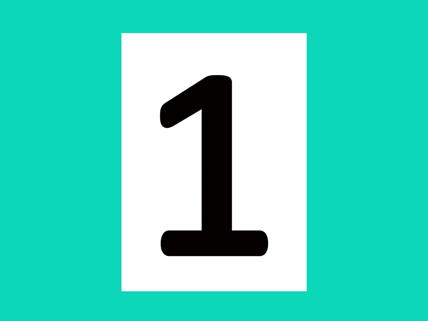 Home Number Self Adhesive House Door Address Letter Box Sign Decal Black White (Number: 2, 50X70Mm) image number 1