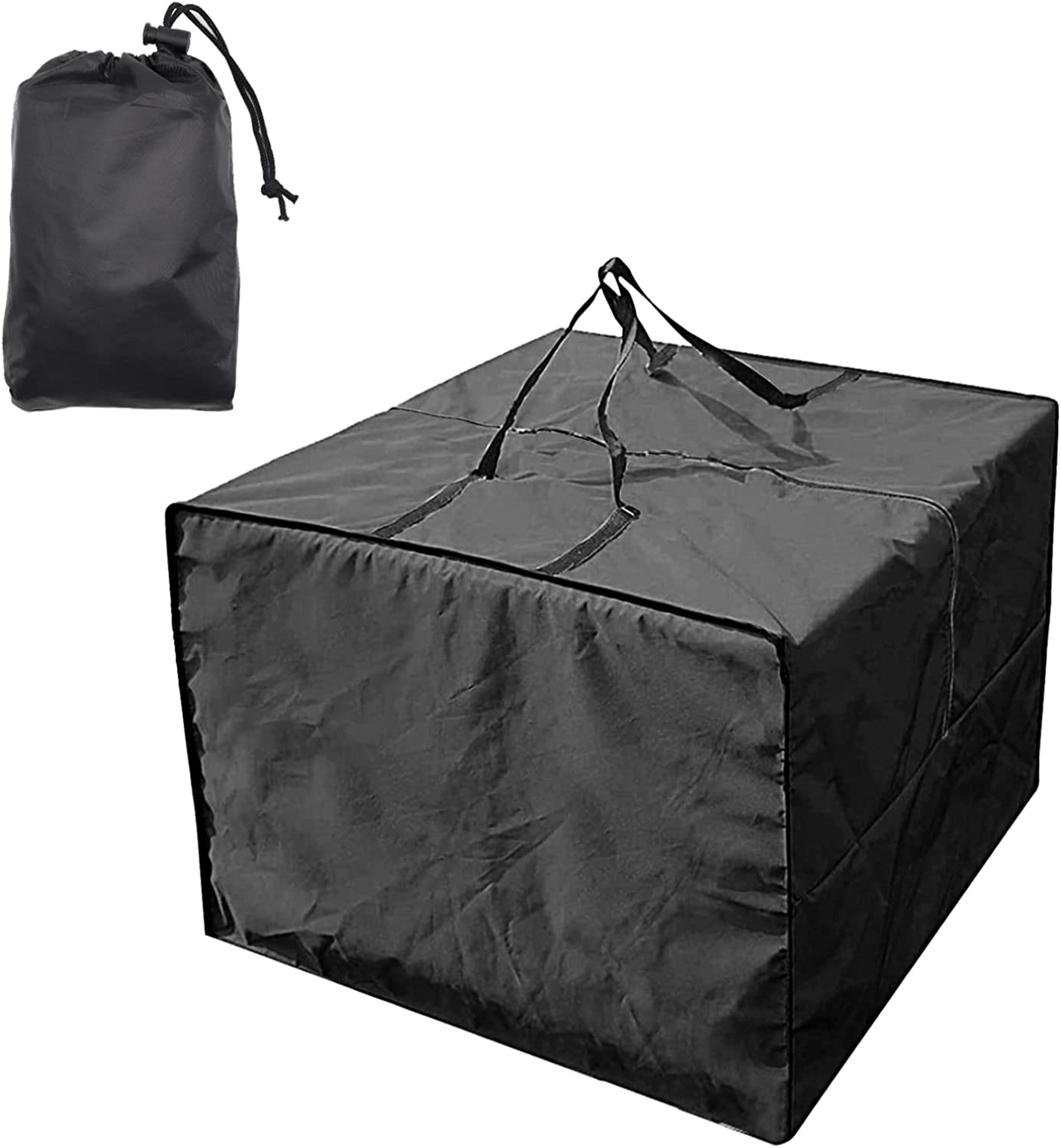 Garden Furniture Cushion Storage Bag Worthplanet Waterproof 210D Oxford Fabric 83 X 83 X 62Cm Furniture Seat Cushions Storage Bag with Handles Zippers and Carrying Bag for Cushions, Patio W200027 (Black) image number 4