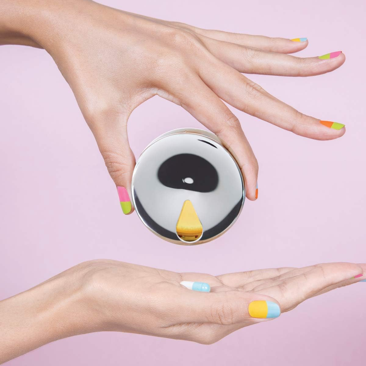 Alessi Yoyo Pill Box, Stainless Steel, by Michel Bouquillon image number 2