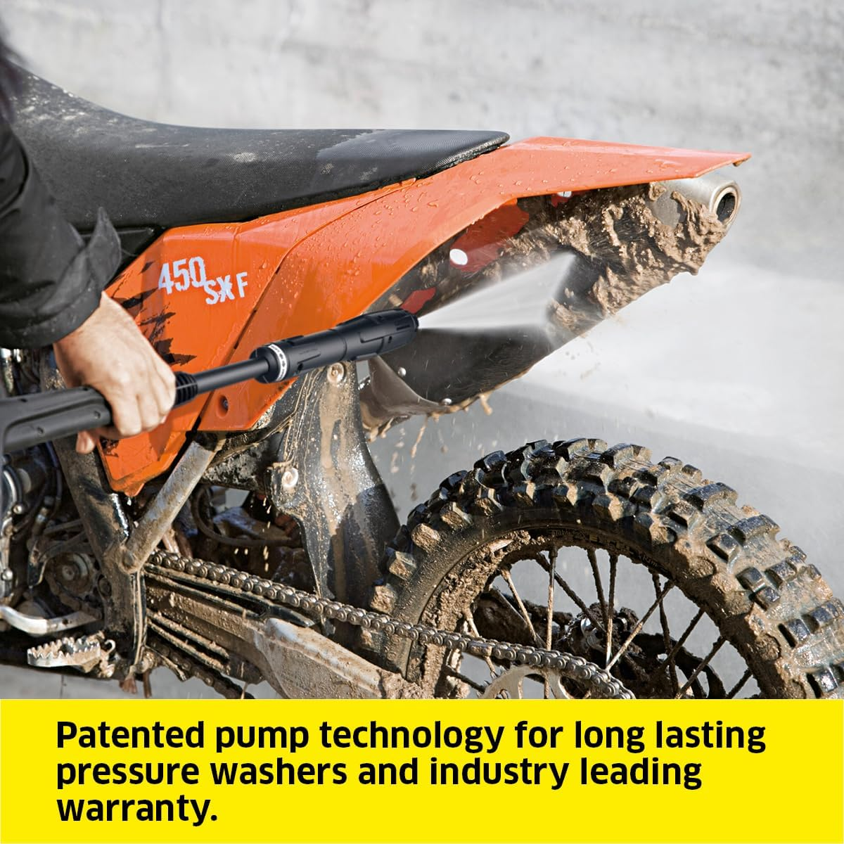 K&auml;rcher K5 Compact 2300PSI Electric Pressure Cleaner/Washer, Flow Rate: 8.3Ltr/Min; 8M Hose with Power Jet & Dirt Blaster, Additional Garden Hose Adapter image number 4