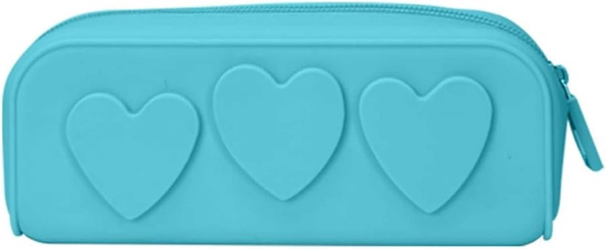 DDPOND Makeup Bag Cosmetic Bag Heart Cosmetic Pouch Pencil Case Toiletry Bag Silicon Makeup Organizer Bag for Makeup Brush
