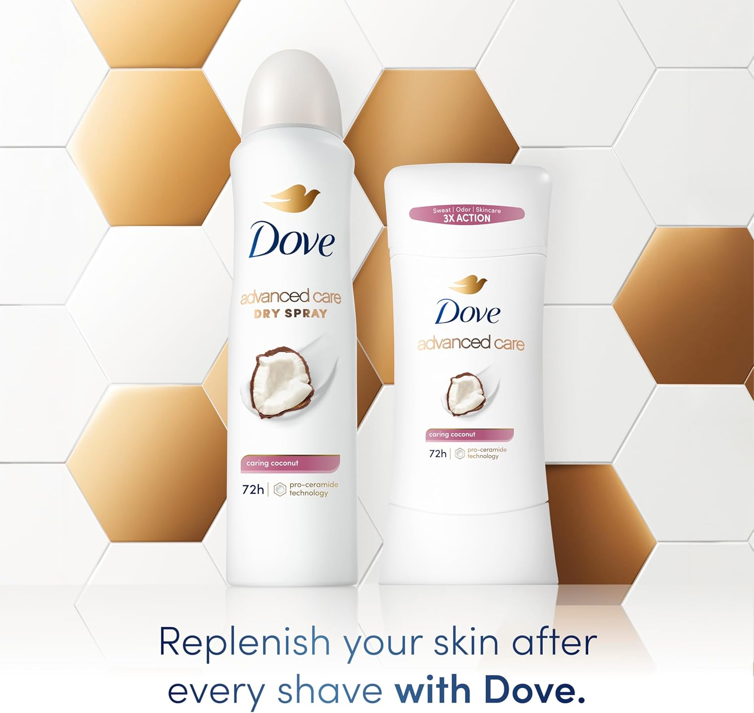 Dove Advanced Care Caring Coconut Anti-Perspirant Deodorant, 80Ml image number 4