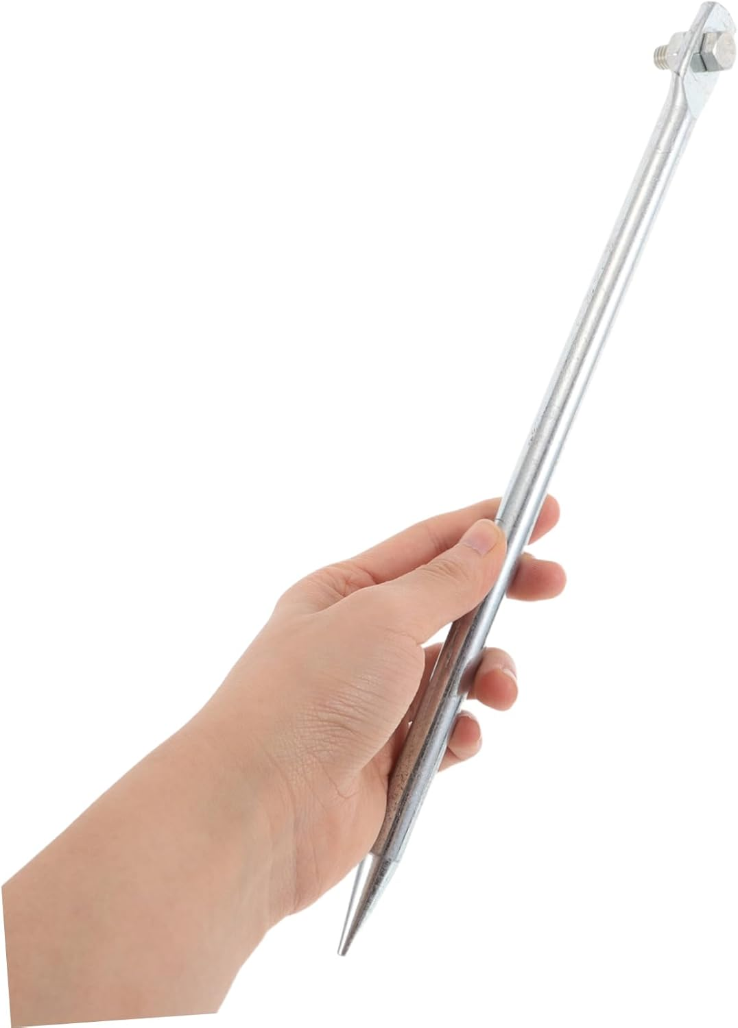 Ground Rod for Generators: 12Mmx300Mm Solid Copper Earth Pin - Earthing Grounding Bar for Home Backup Systems Antenna Grounding & Electric Fence - Silver image number 2