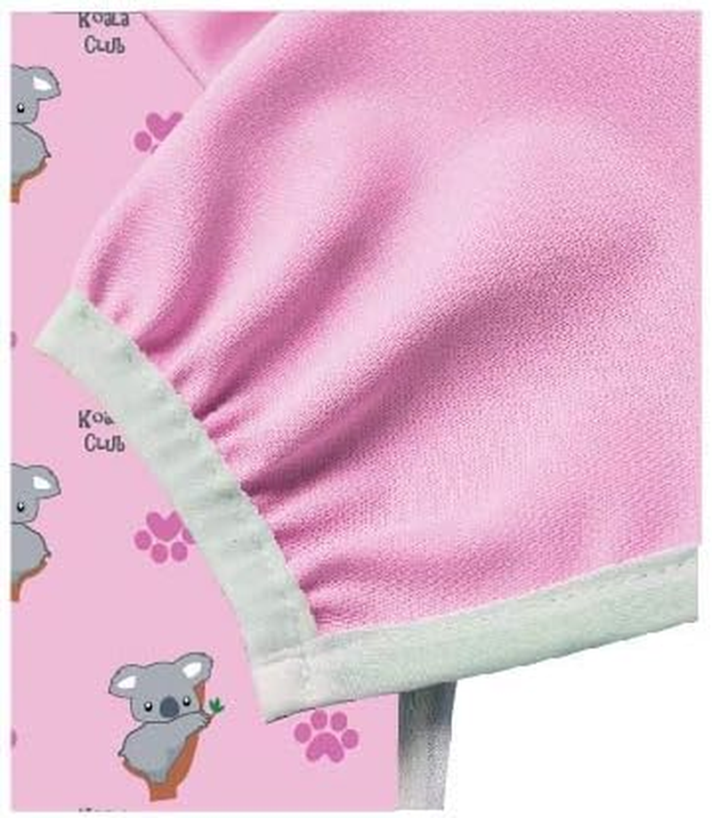 Australian Designed Sleeved Baby Bib with Pocket 6-24 Months. Waterproof: Full Coverage for Highchair Feeding, Arts and Crafts and Messy Painting! Cute Koala Print Art Apron Smock for Baby and Toddler and Includes Smock Pocket. 1 Piece (Pink) - Pink image number 5