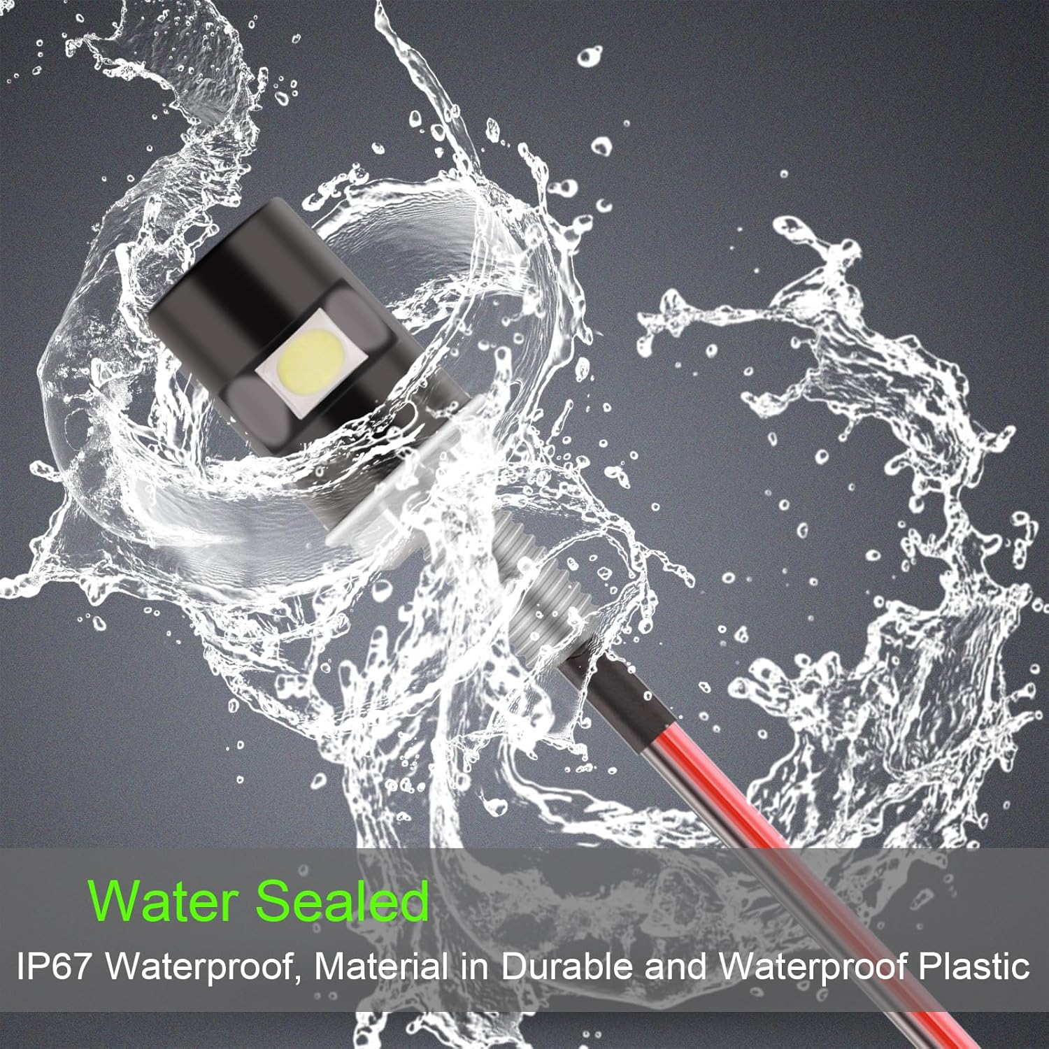 Kinstecks 4PCS License Plate Light 5050 SMD LED Bulb Screw Bolt LED Waterproof Number Plate Light for Car Motorcycle Motorbike Truck RV Atv-Cool White image number 1