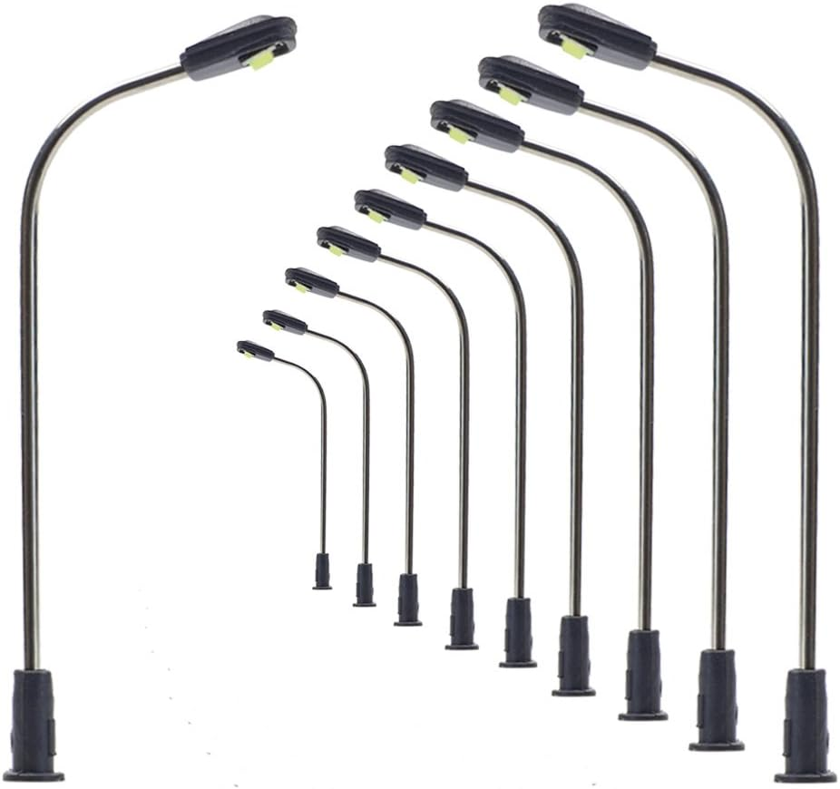 10Pcs Model Railway Train Lamp Post 3.6Cm Street Light Bright Cool White N Z Scale Leds New LQS05